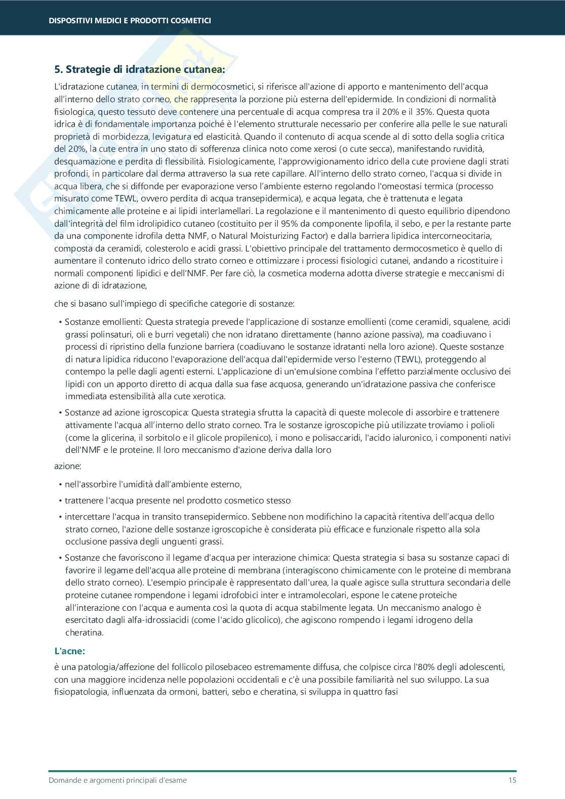 Dispositivi medici e prodotti cosmetici – Domande d’esame complete Pag. 16