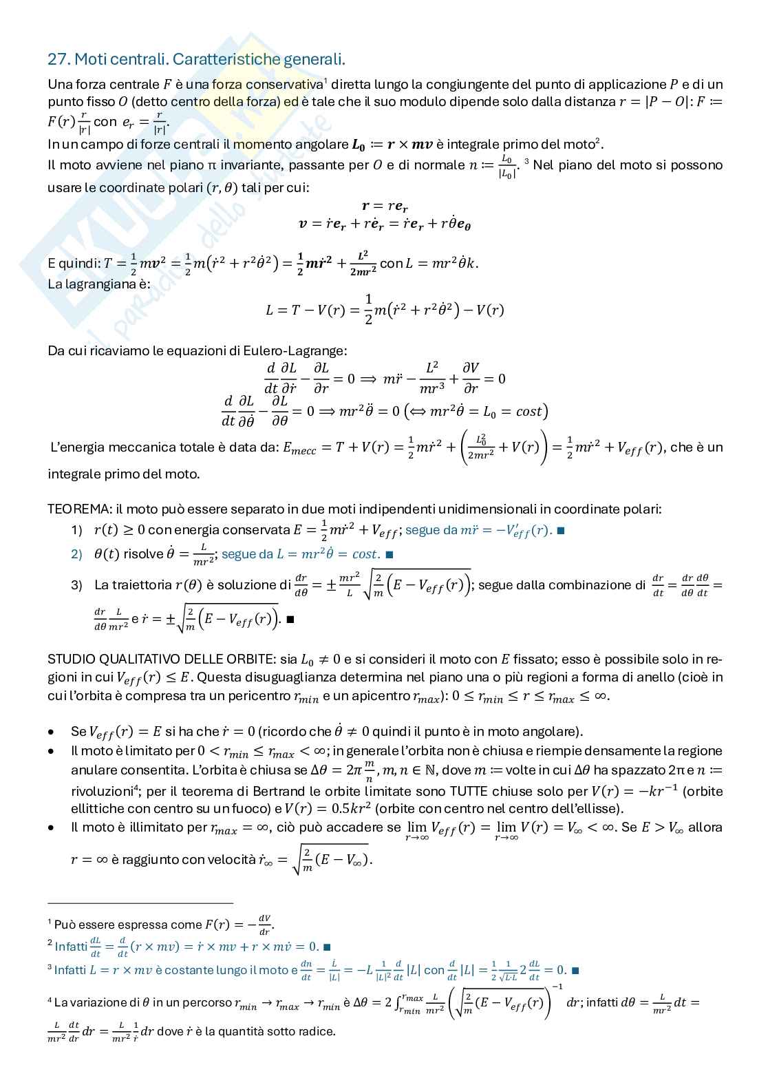 Appunti di Meccanica razionale e dei continui  Pag. 16