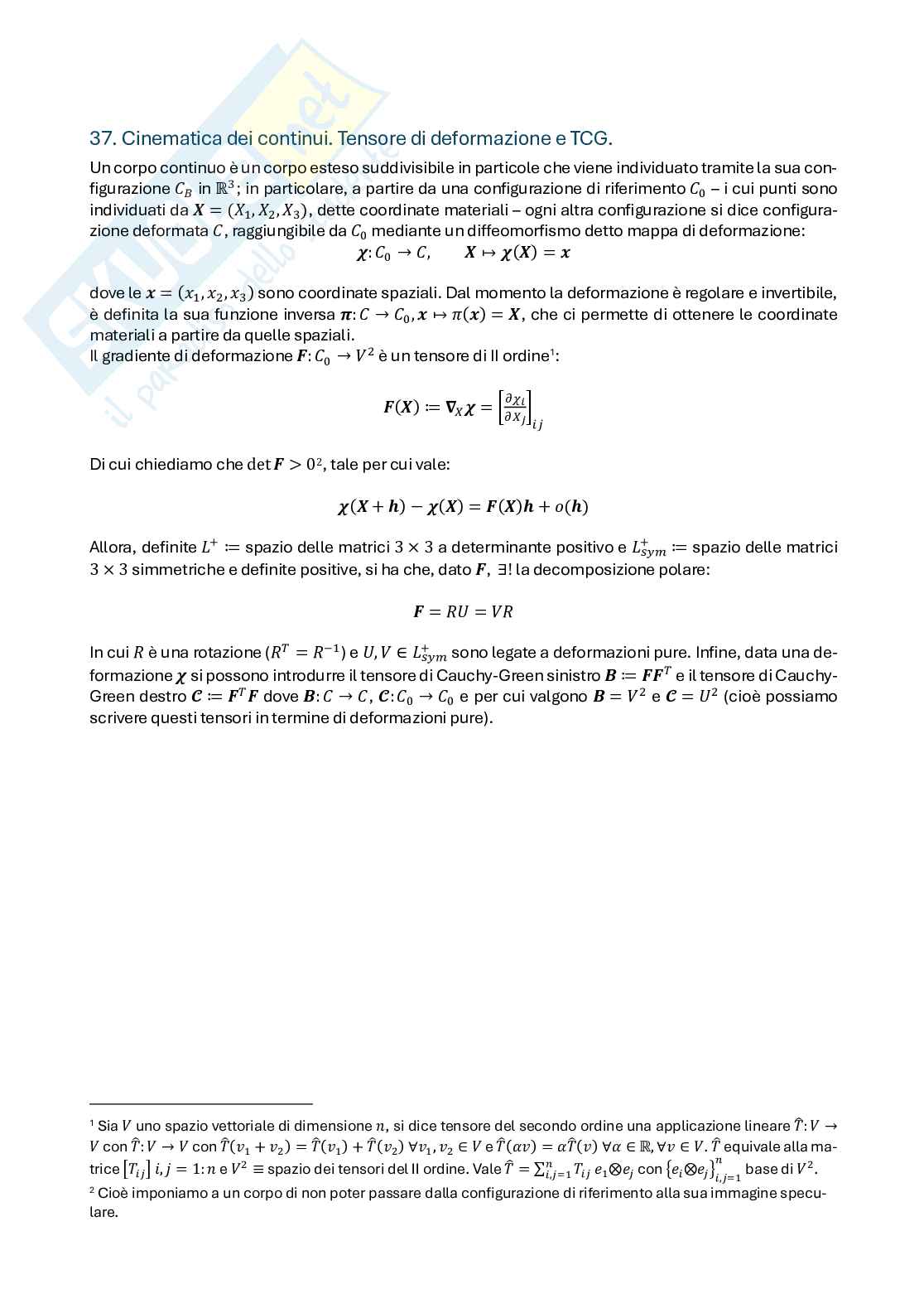 Appunti di Meccanica razionale e dei continui  Pag. 26