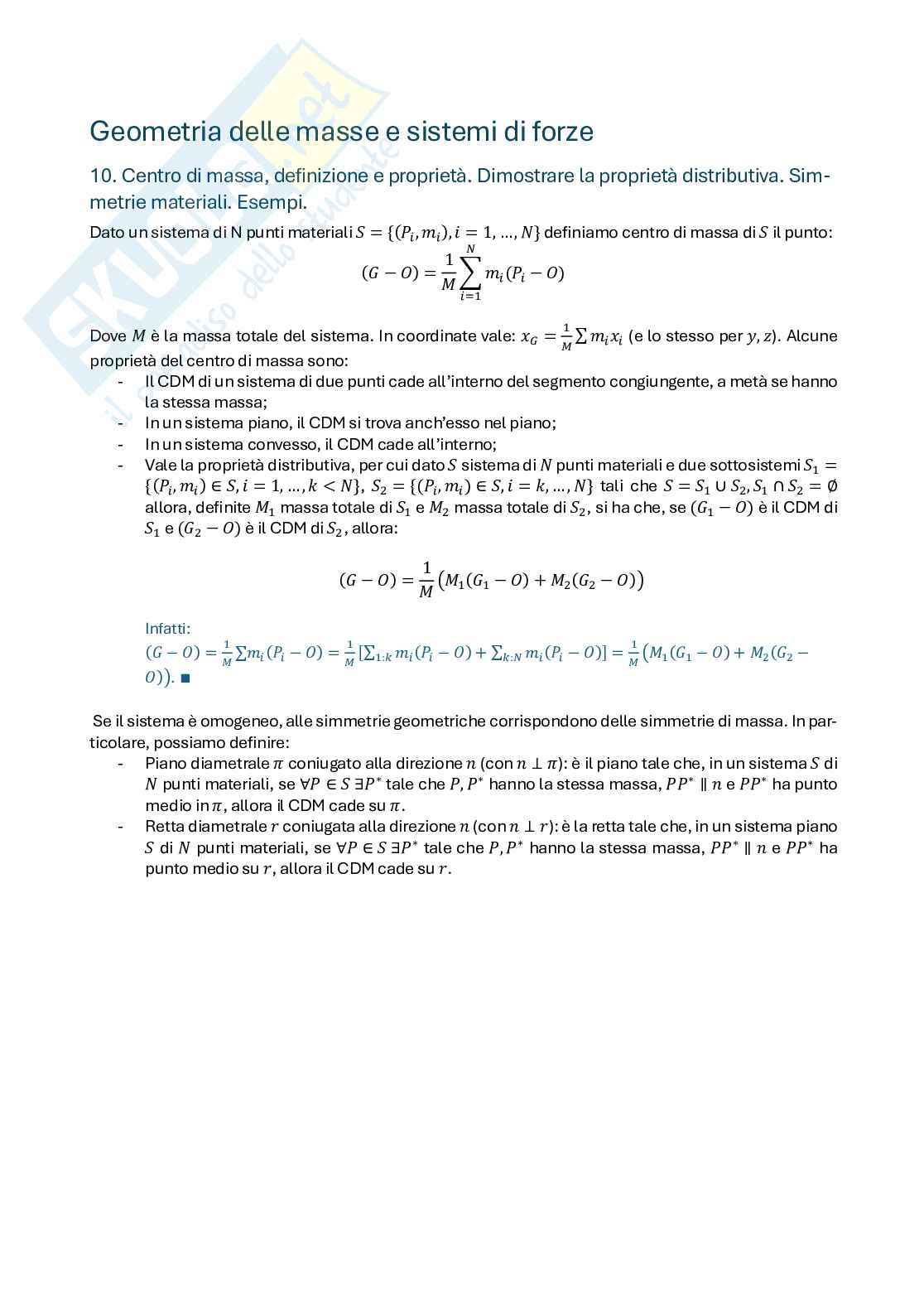 Appunti di Meccanica razionale e dei continui  Pag. 6