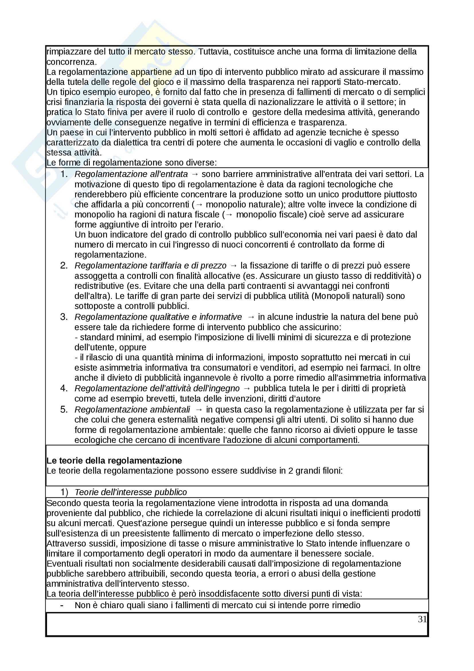 Riassunto esame Mercato, concorrenza e regolamentazione, prof. Pontarollo, libro consigliato Mercato, concorrenza e regolamentazione, Pontarollo Pag. 31