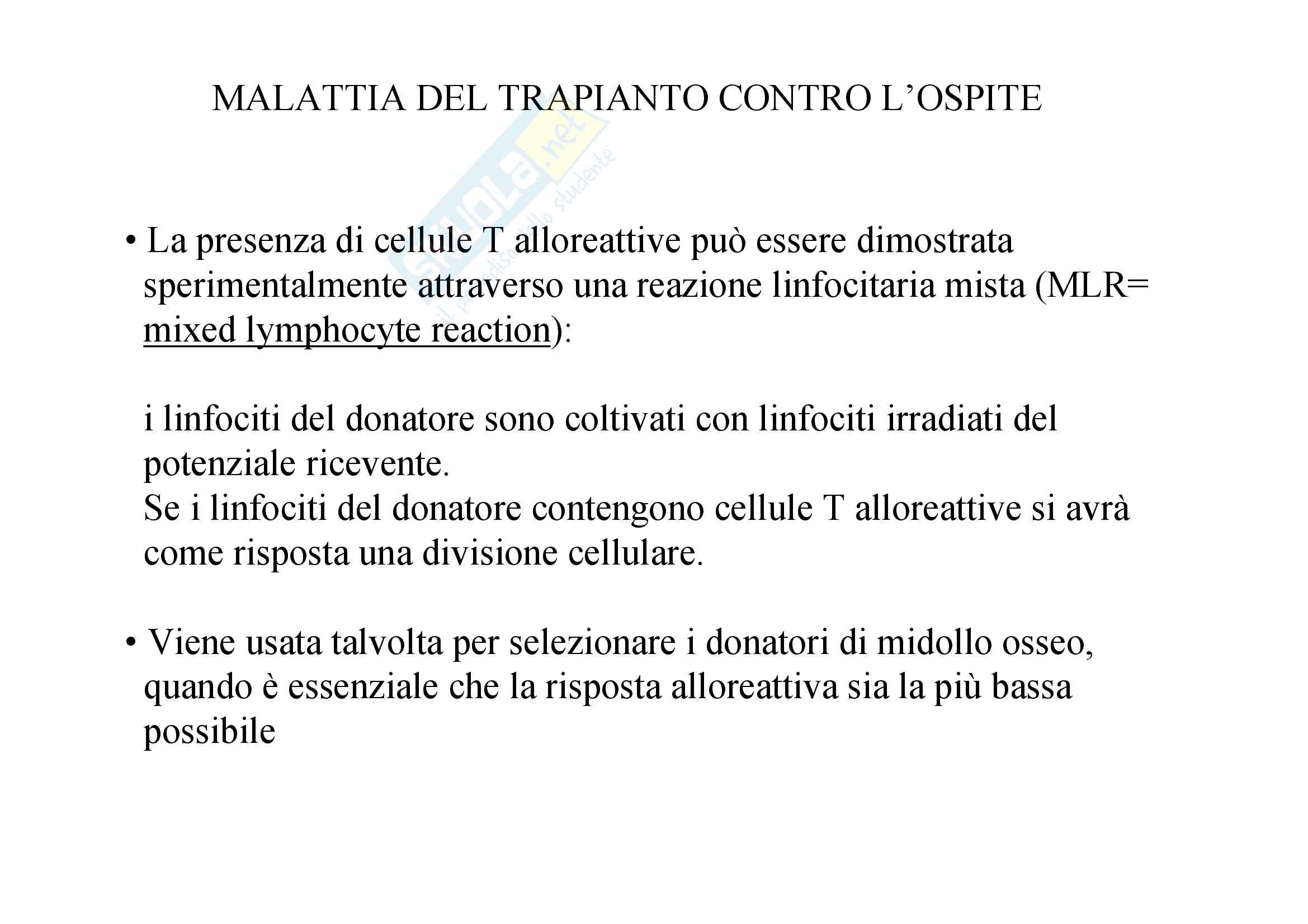 Immunologia - rigetto dei trapianti Pag. 31