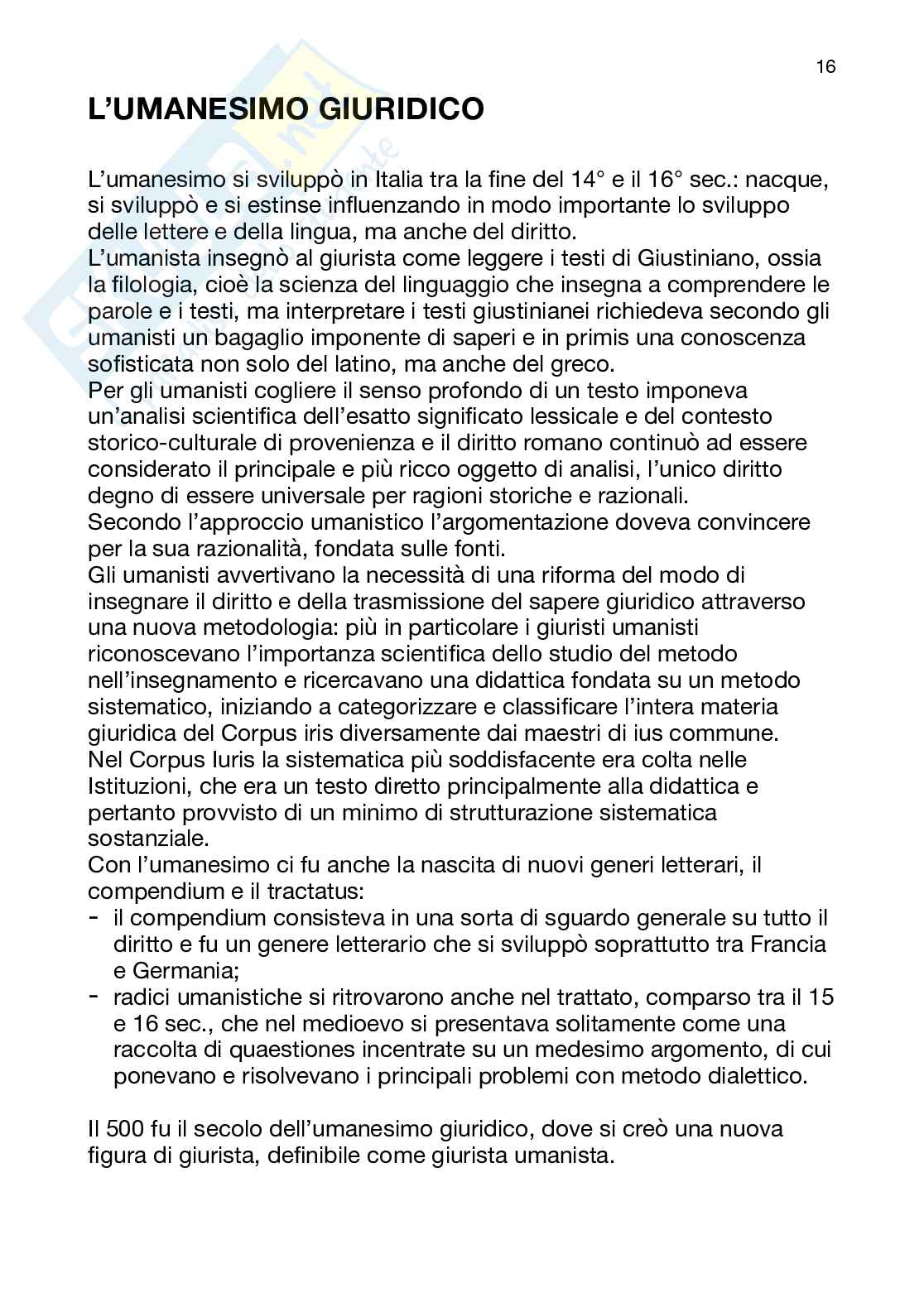 Storia del diritto italiano Pag. 16