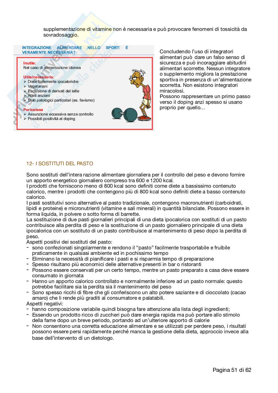 Appunti di Prodotti dietetici Pag. 51