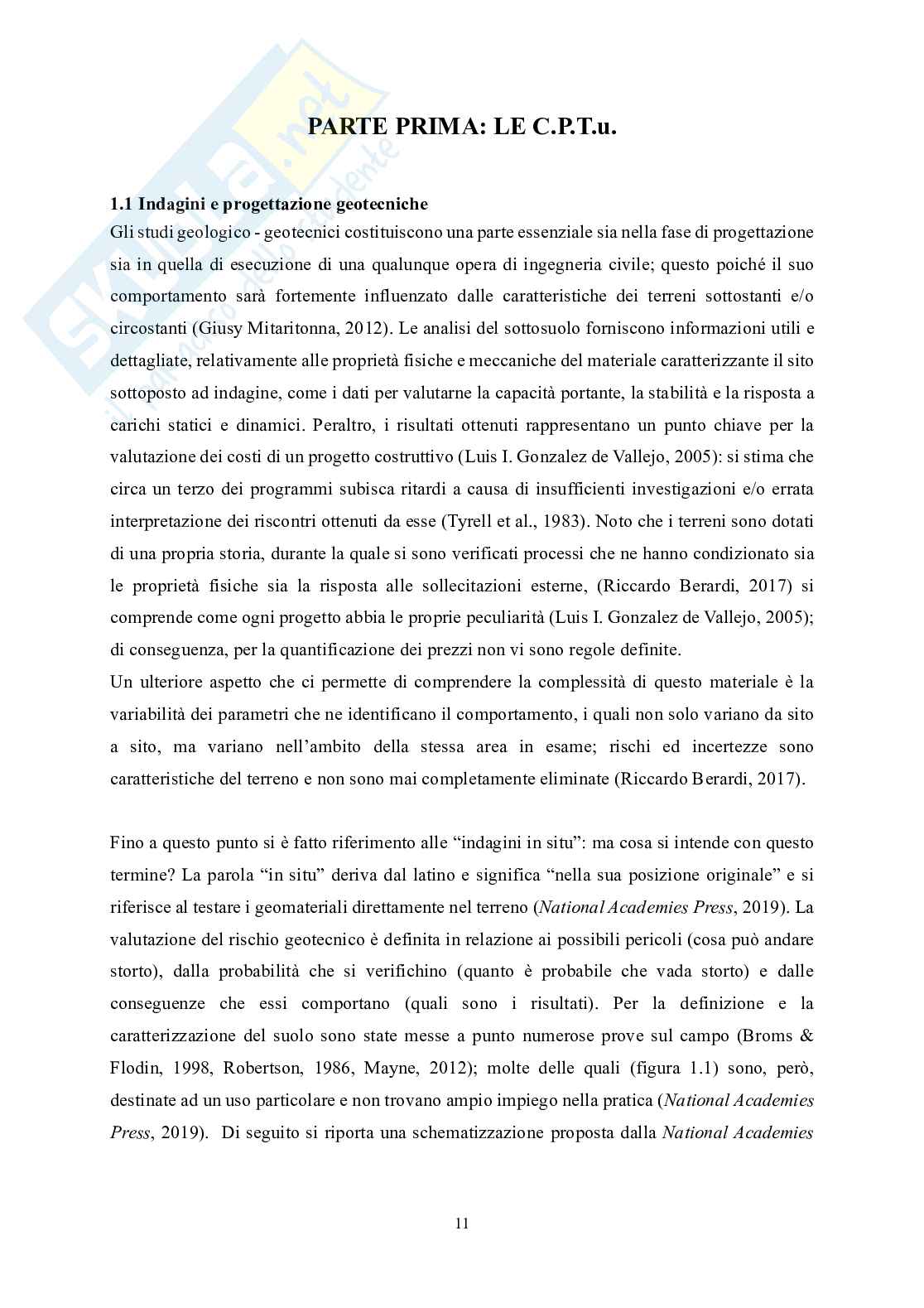 Prove penetrometriche statiche con piezocono per l'identificazione delle proprietà meccaniche dei terreni Pag. 11