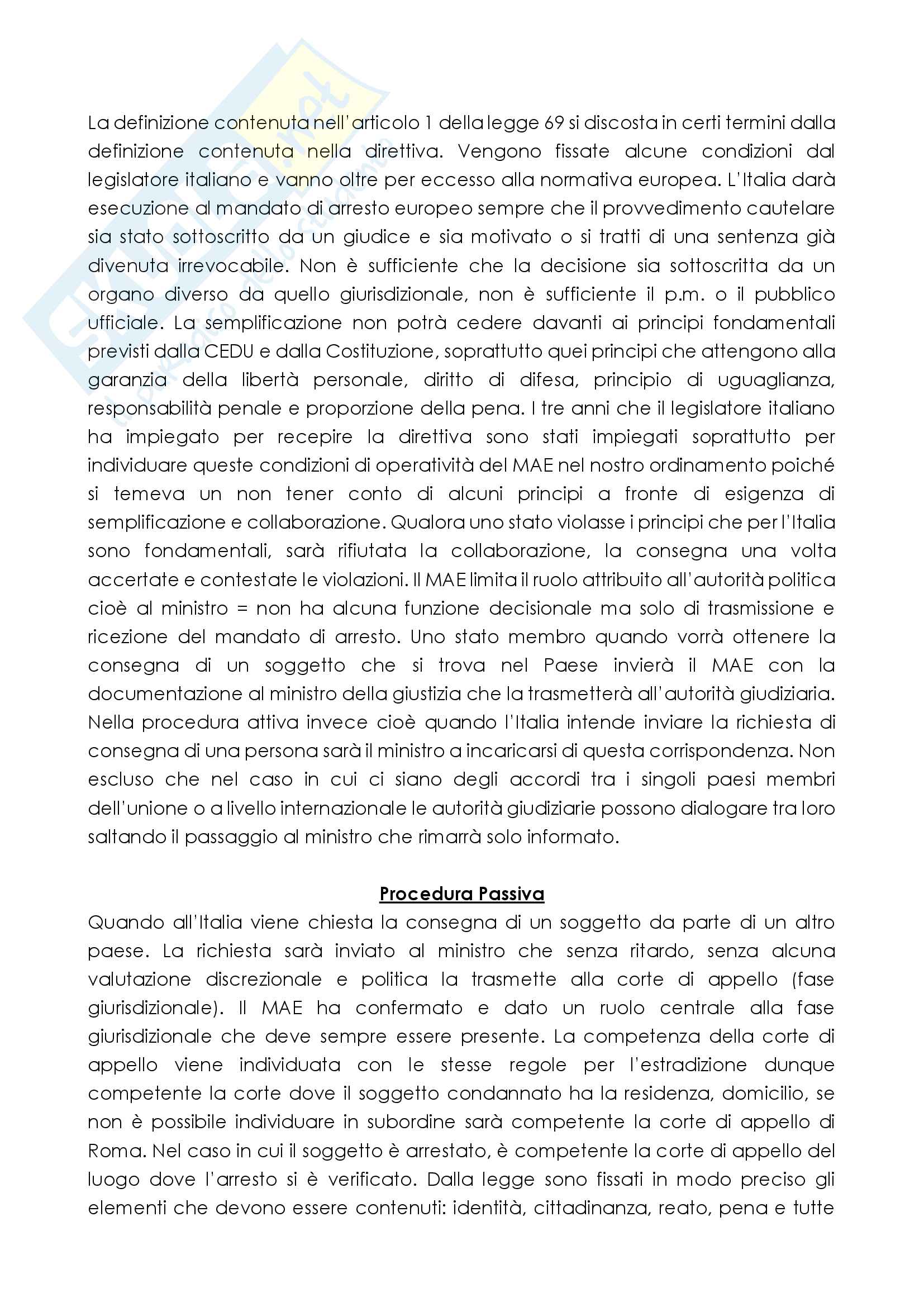 Mandato di arresto europeo Pag. 6