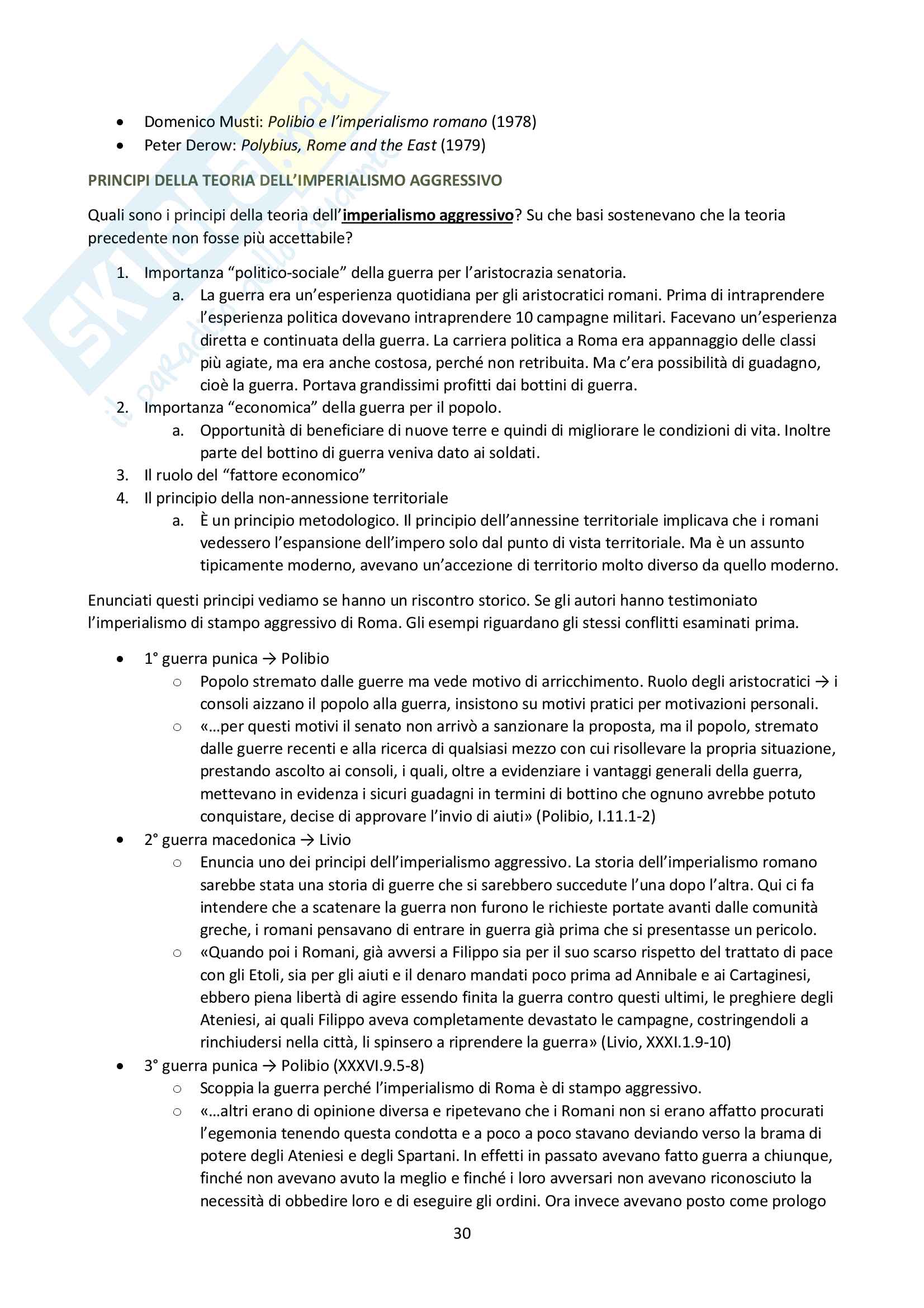 Lezioni di Storia Romana, Michelotto Pag. 31