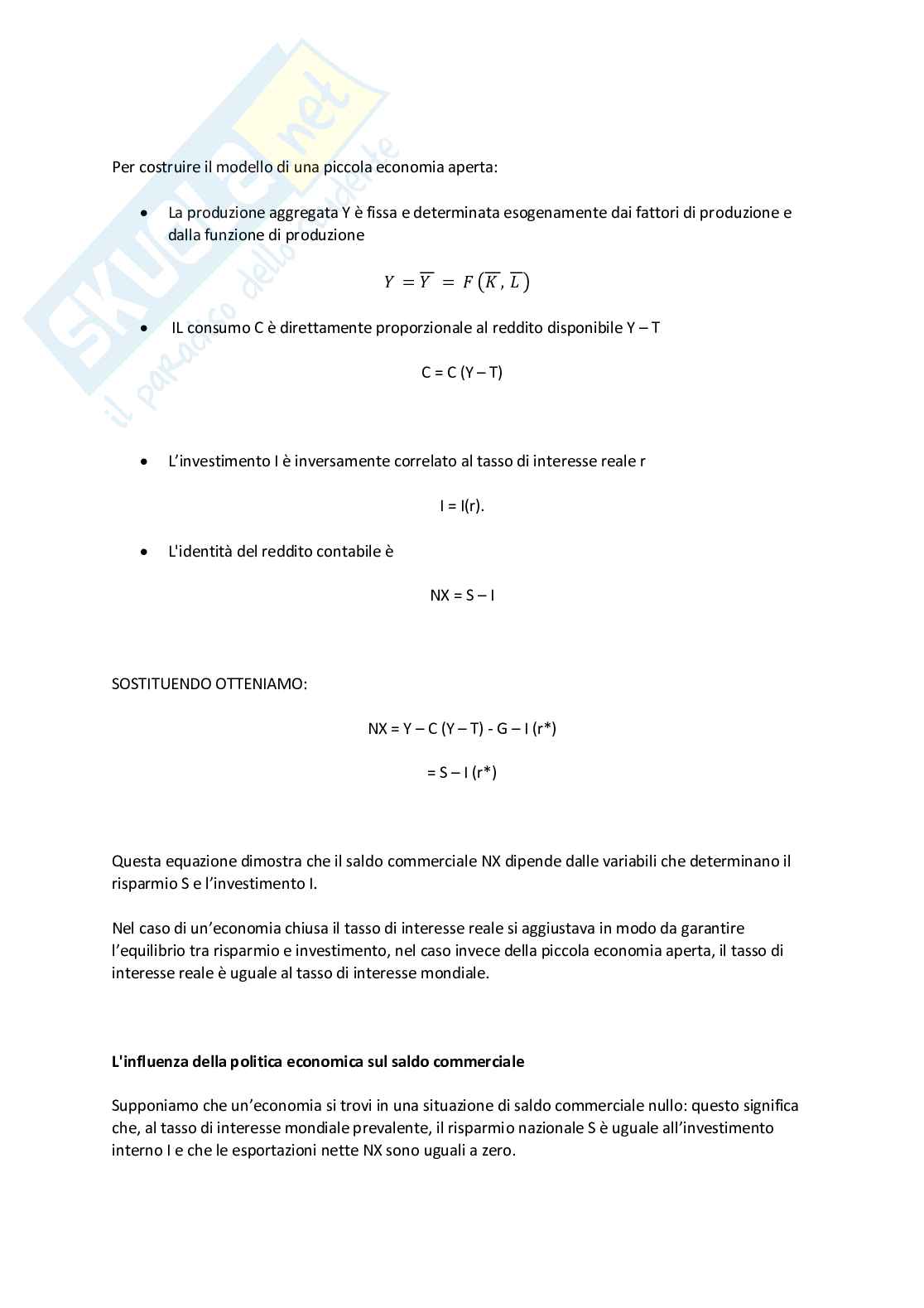 Riassunto esame Macroeconomia, Prof. Moro Alessio, libro consigliato Macroeconomia Zanichelli 6°Edizione, N.Gregory Mankiw, Mark P.Taylor Pag. 36
