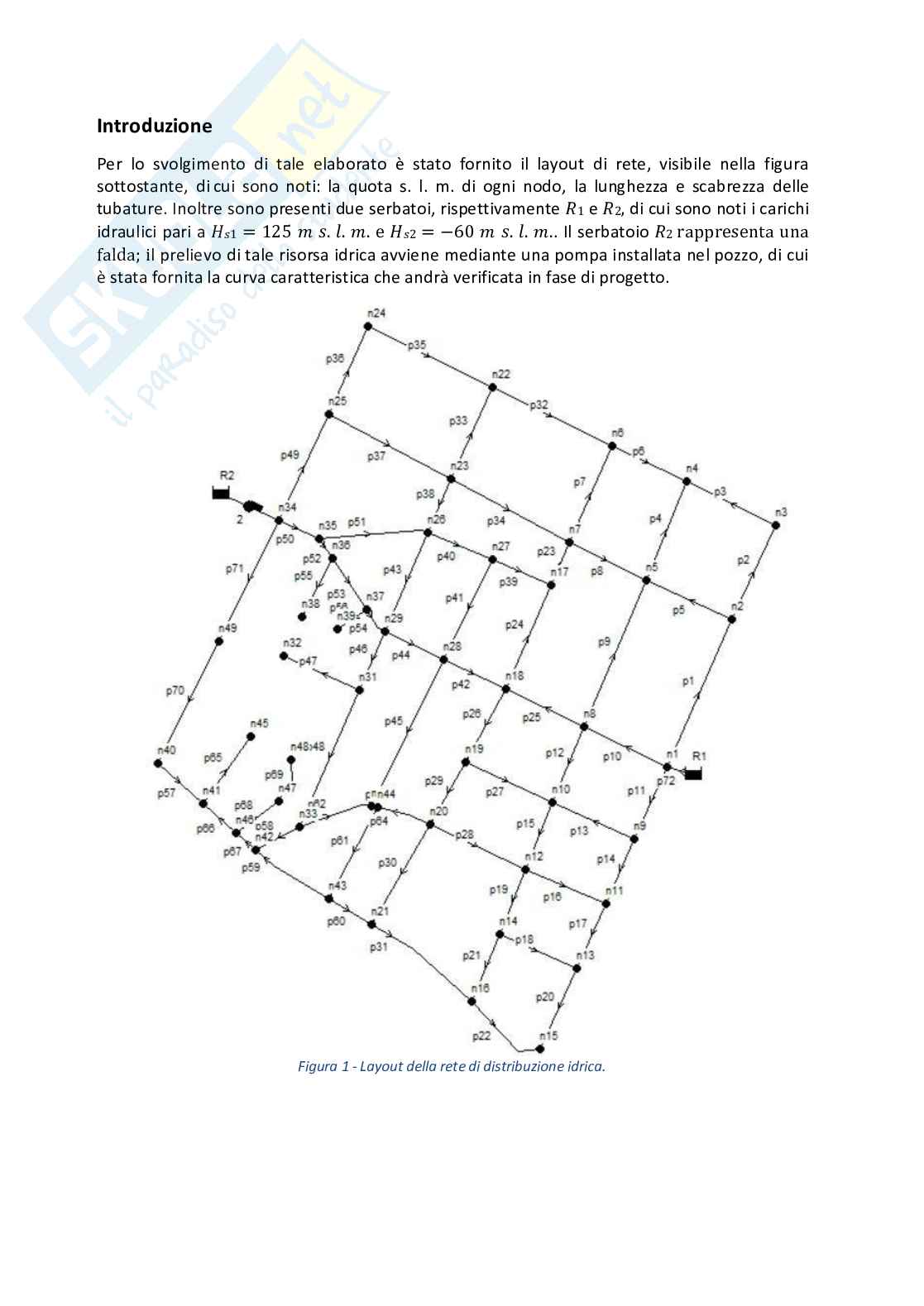 Laboratorio Sistemi idraulici urbani - report Pag. 2