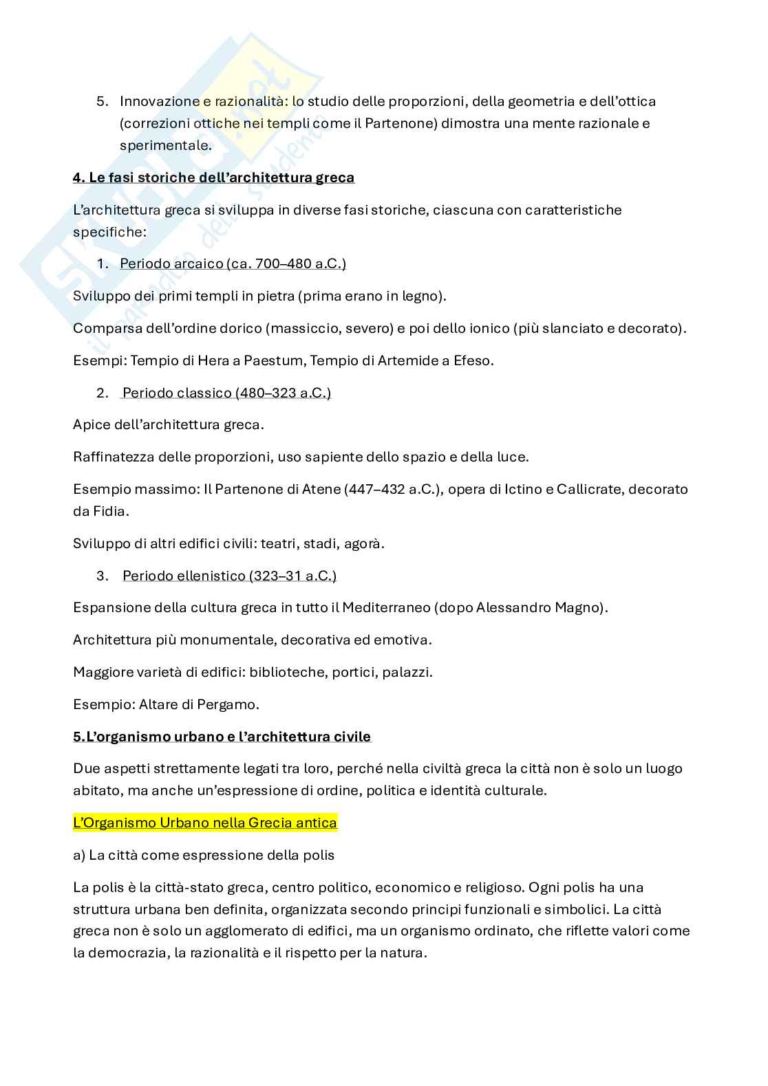 Storia dell'architettura 2 - Architettura greca Pag. 2