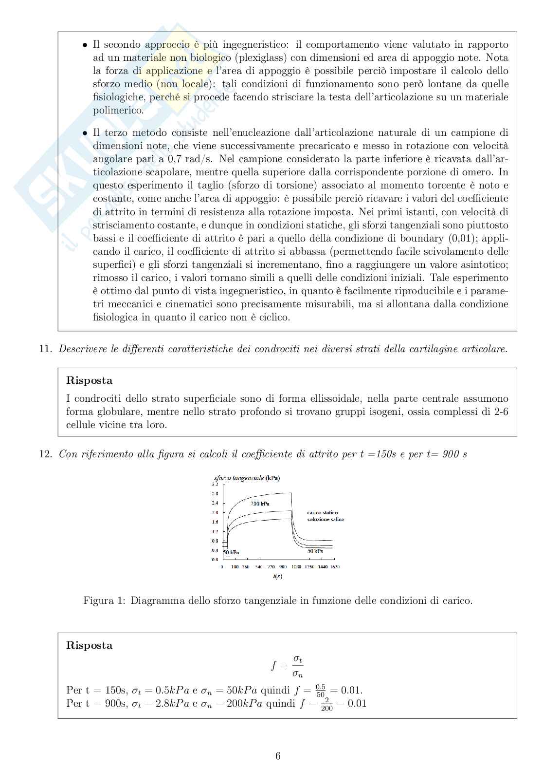 Domande di studio Biomeccanica (secondo parziale) Pag. 6