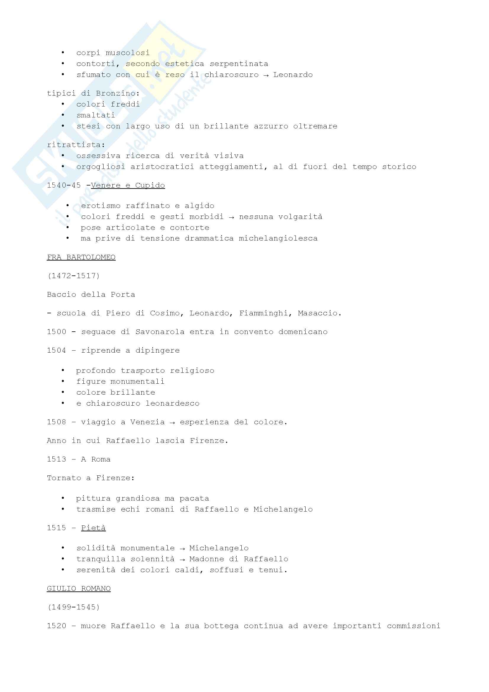 Storia dell'arte moderna - Manierismo Pag. 2
