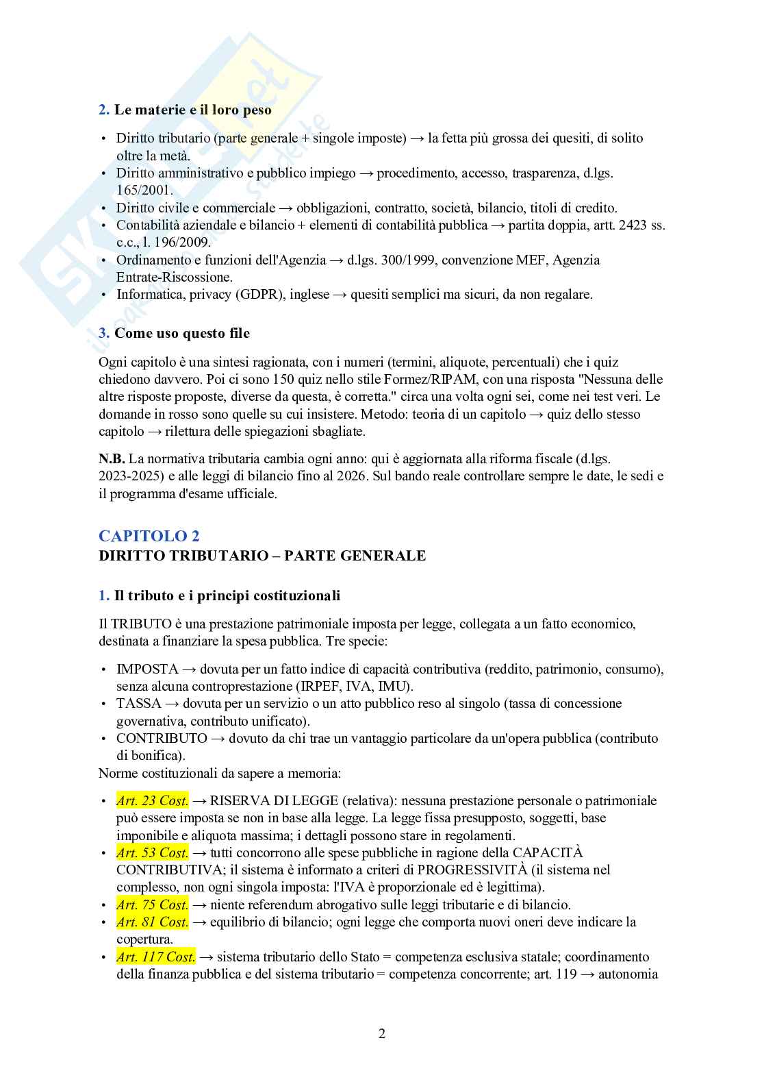 Concorso Agenzia Entrate 2026 Funzionari – tutte le materie + 150 quiz commentati Pag. 2