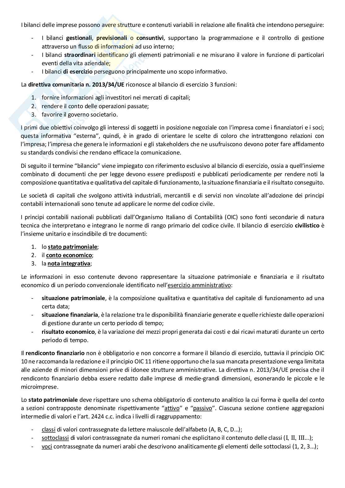 Riassunto Analisi finanziaria con esercizi Pag. 1