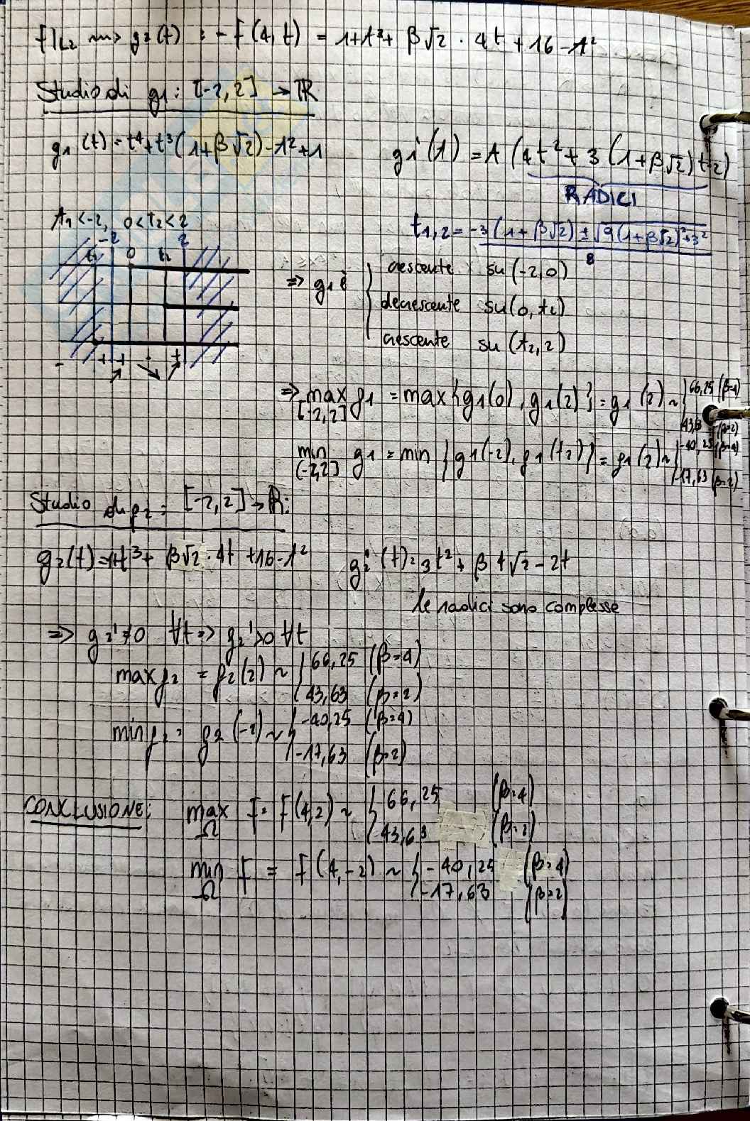 Analisi matematica 2: esercizi svolti primo parziale 28/10/2023 - Weierstrass e matrice Jacobiana Pag. 1