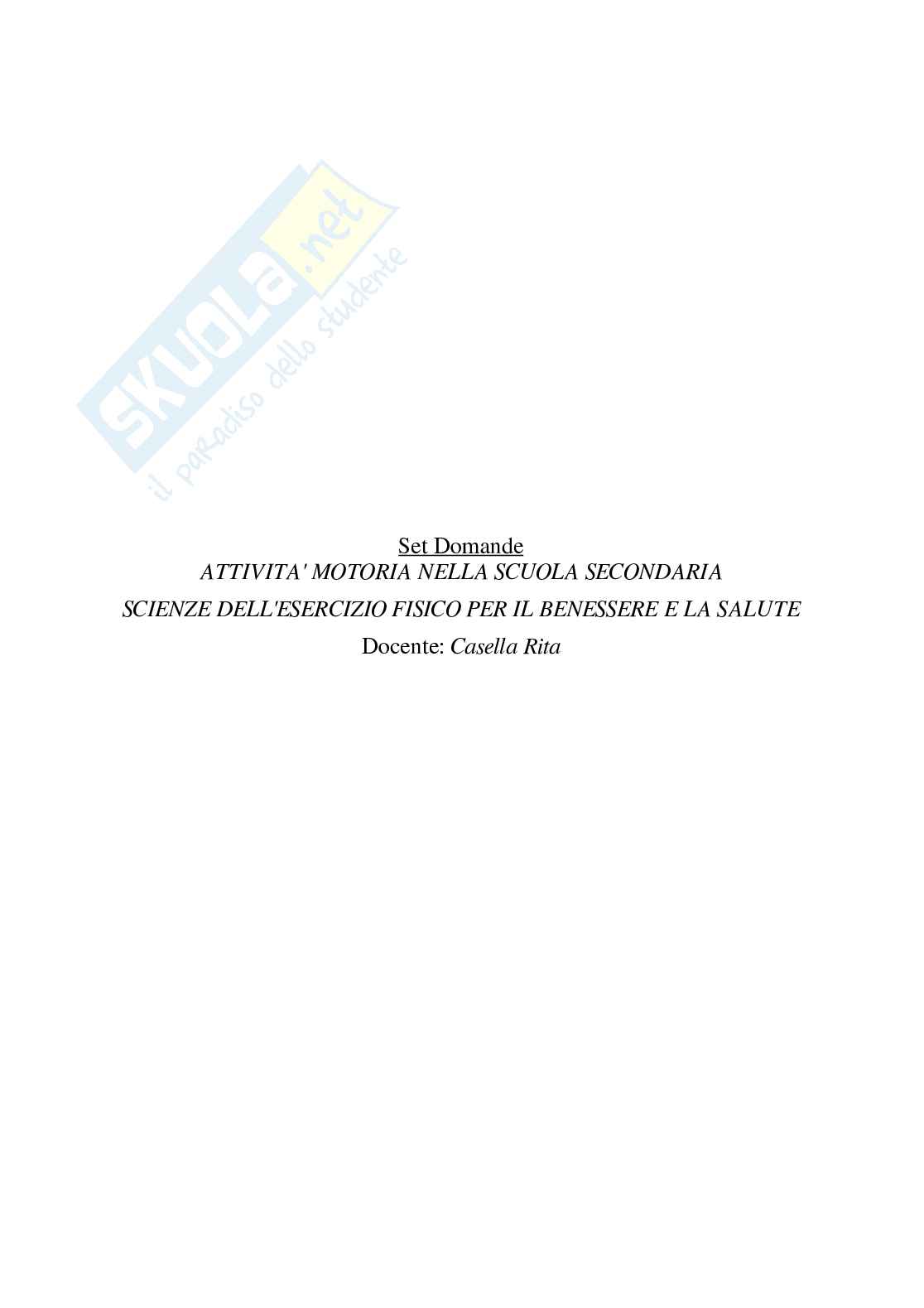 Paniere Attività motoria nella scuola secondaria - (2026) - Risposte multiple corrette Pag. 2