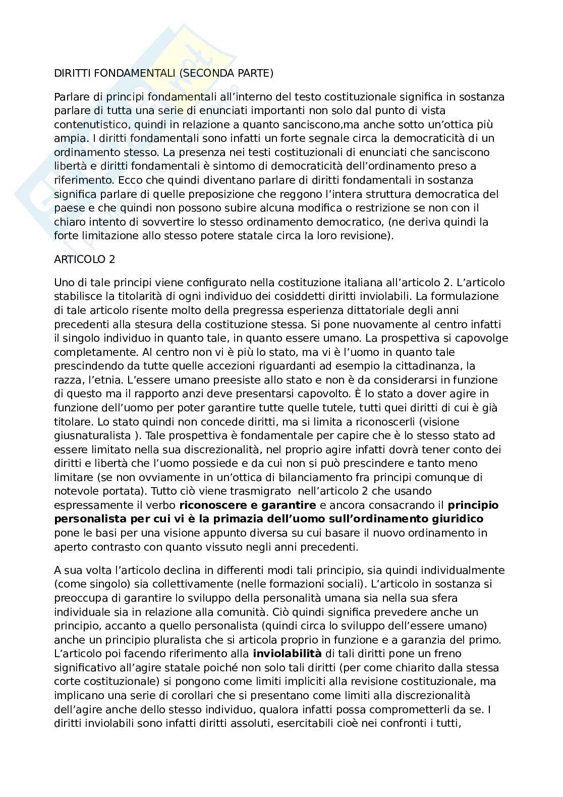 Diritti fondamentali Pag. 1