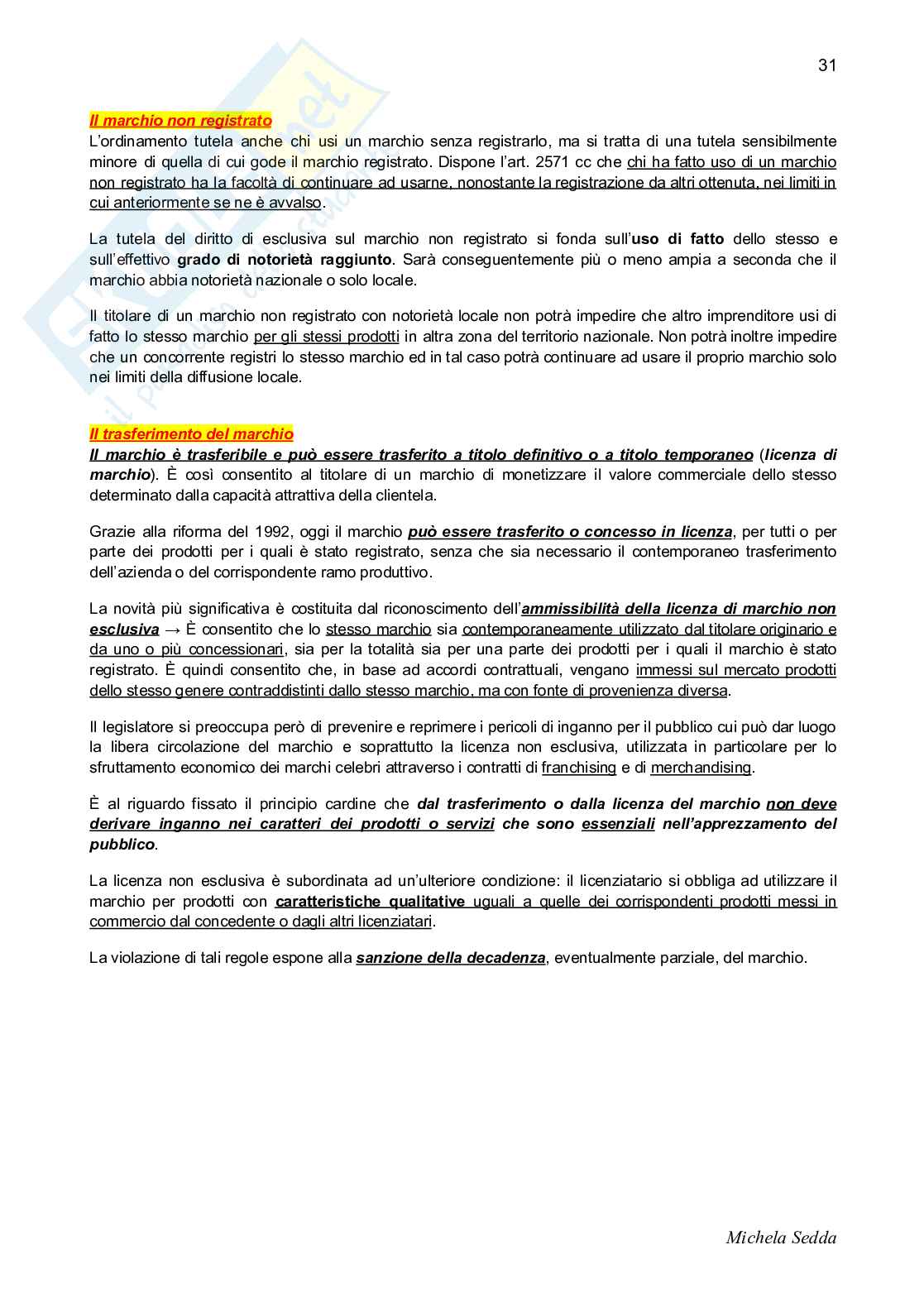 Riassunto esame Diritto commerciale , Prof. Gimigliano Gabriella, libro consigliato Manuale di diritto commerciale, Campobasso Pag. 31