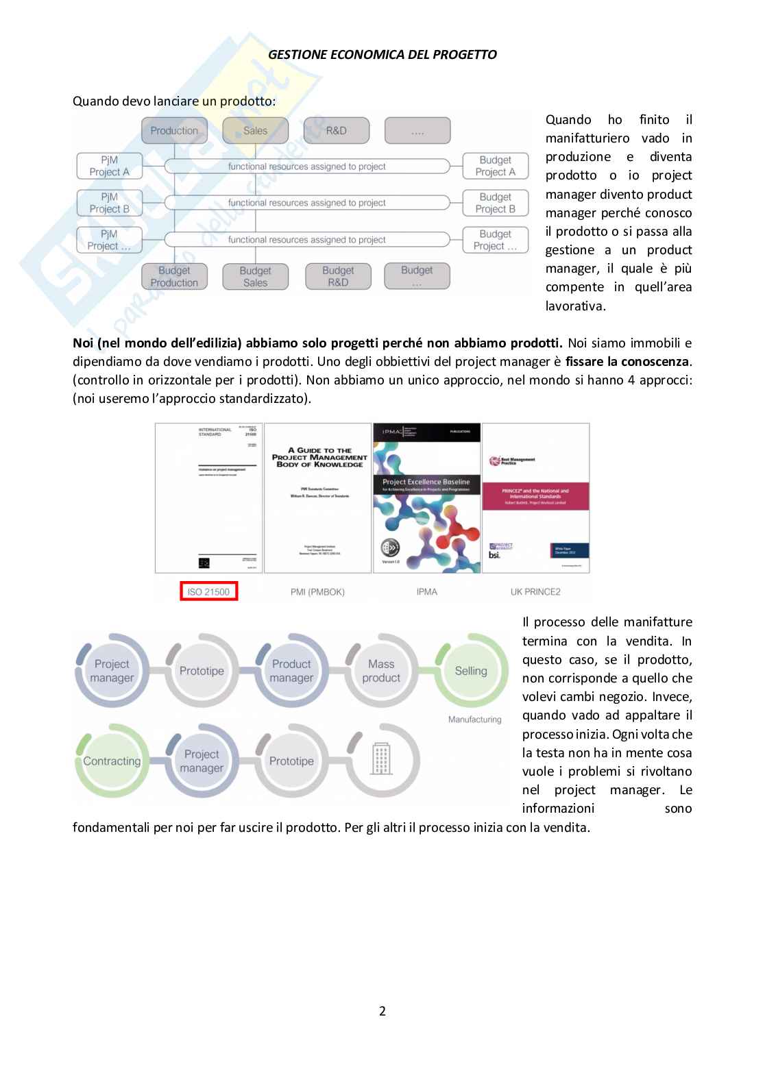 Gestione economica del progetto Pag. 2
