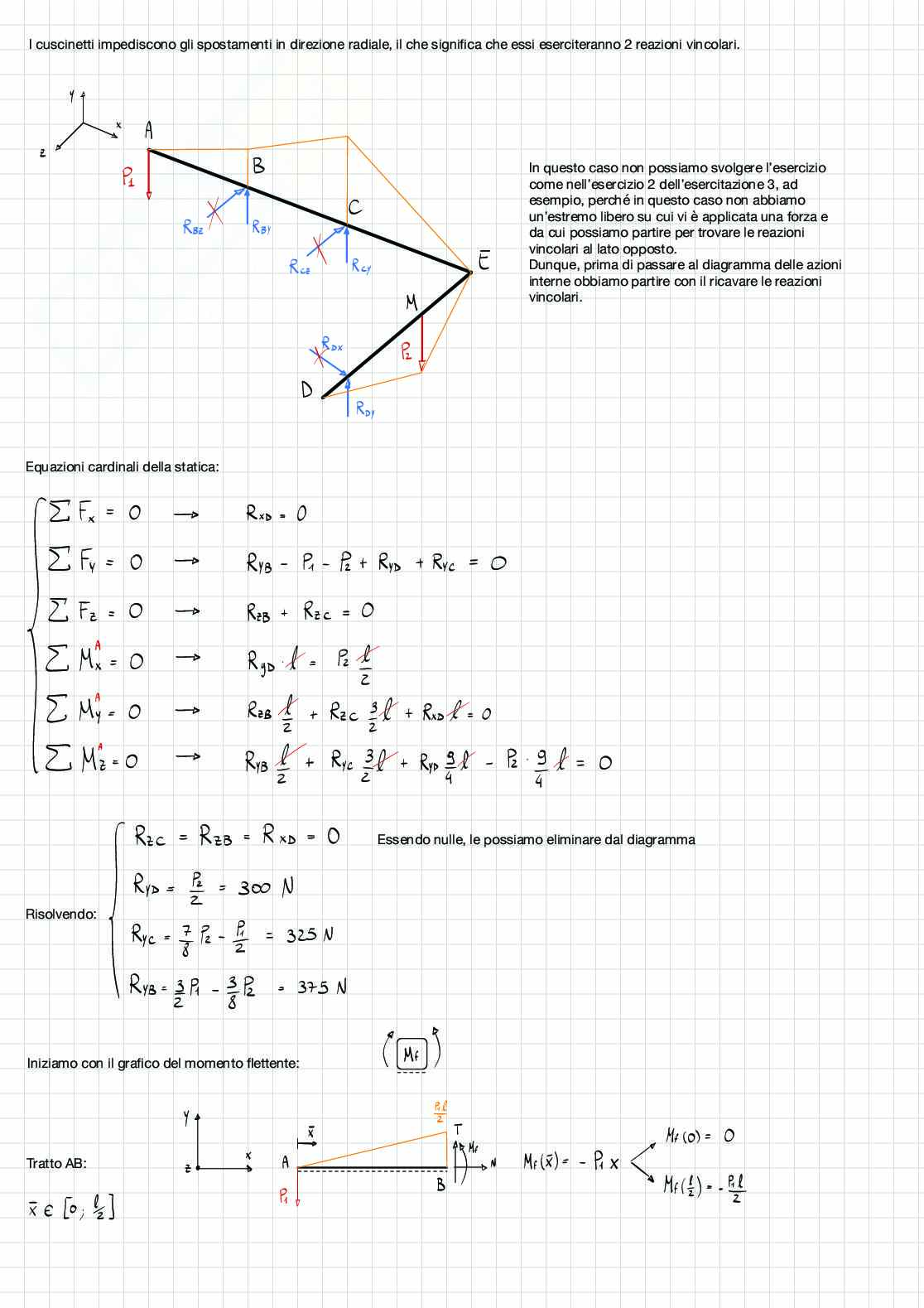 Esercitazione 4 esercizio 1 e 2: progettazione statica Pag. 2