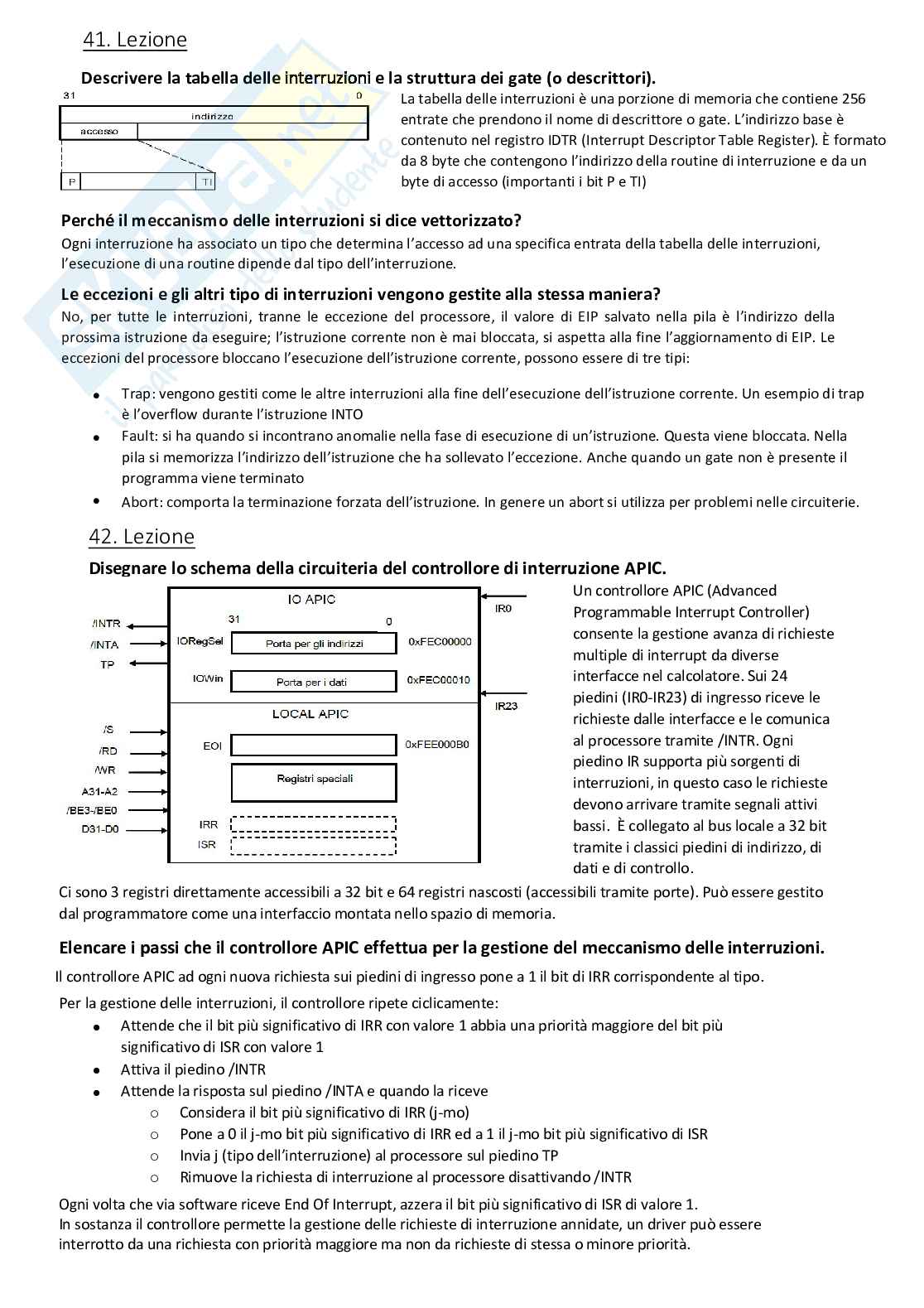 Paniere Calcolatori e sistemi operativi - domande aperte Pag. 21