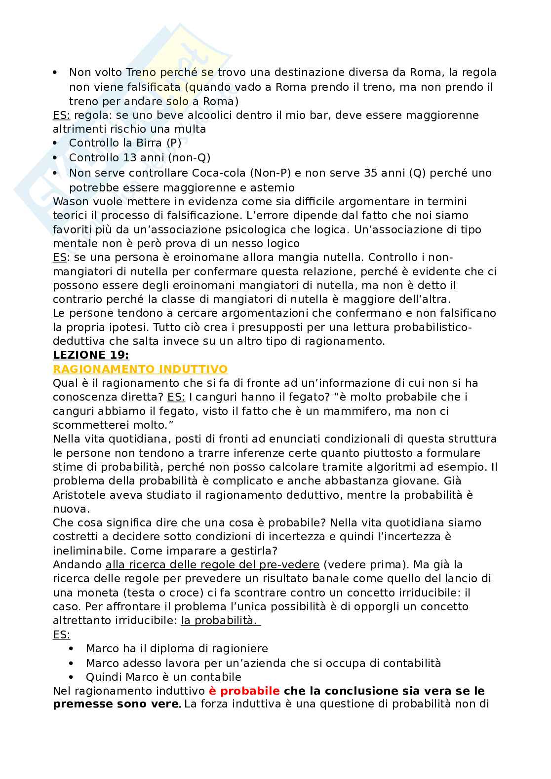 Appunti delle lezioni ed Esempi di Domande d'esame di Psicologia generale Pag. 56