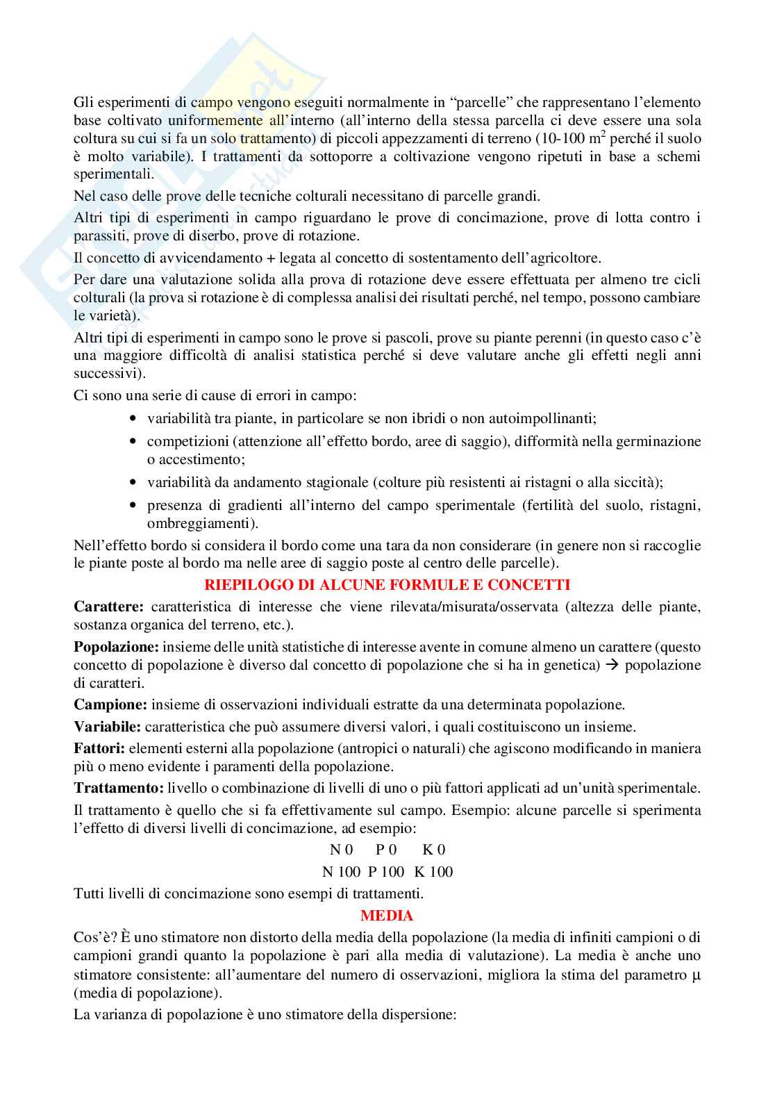 Agronomia del territorio Pag. 1