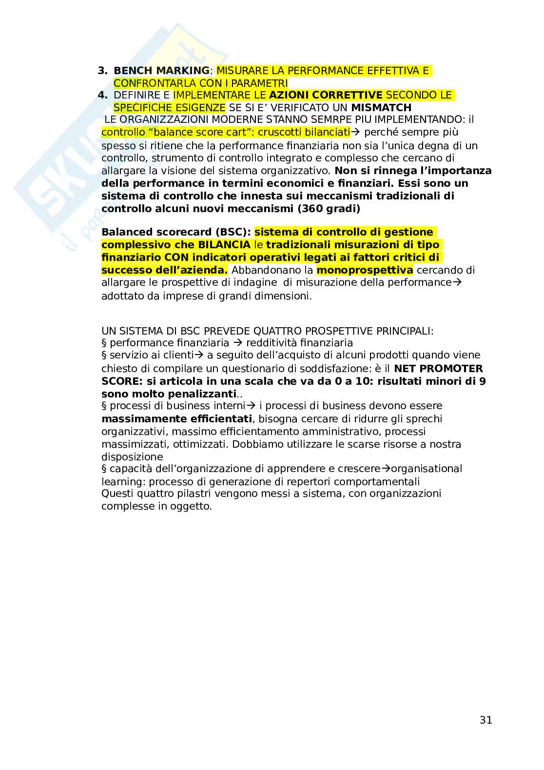 Organizzazione d'impresa  Pag. 31