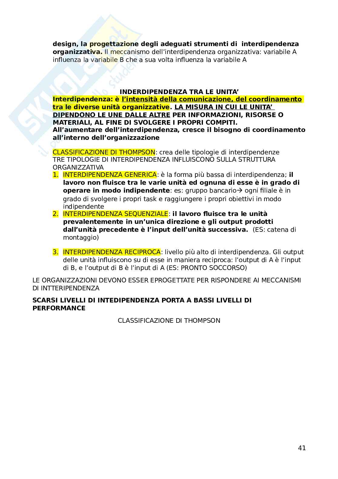 Organizzazione d'impresa  Pag. 41