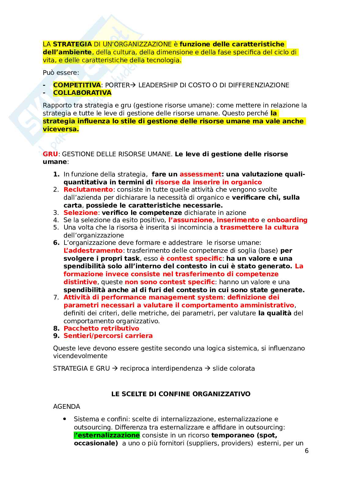 Organizzazione d'impresa  Pag. 6