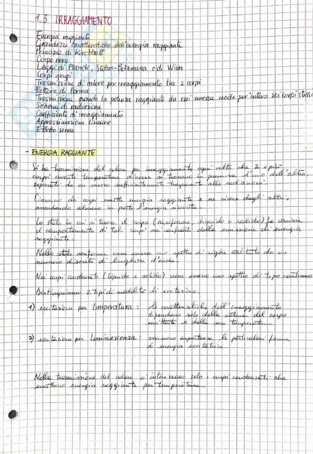 Trasmissione del calore - conduzione, conduzione, irraggiamento e fenomeni complessi Pag. 31