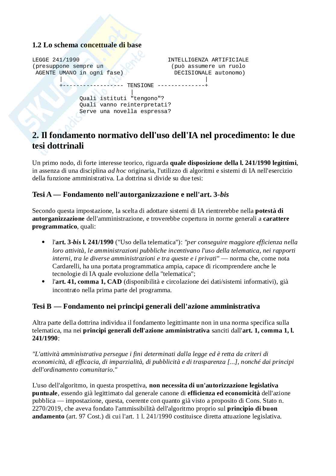 Rapporto tra la legge 241/1990 e l'intelligenza artificiale nella P.A Pag. 2