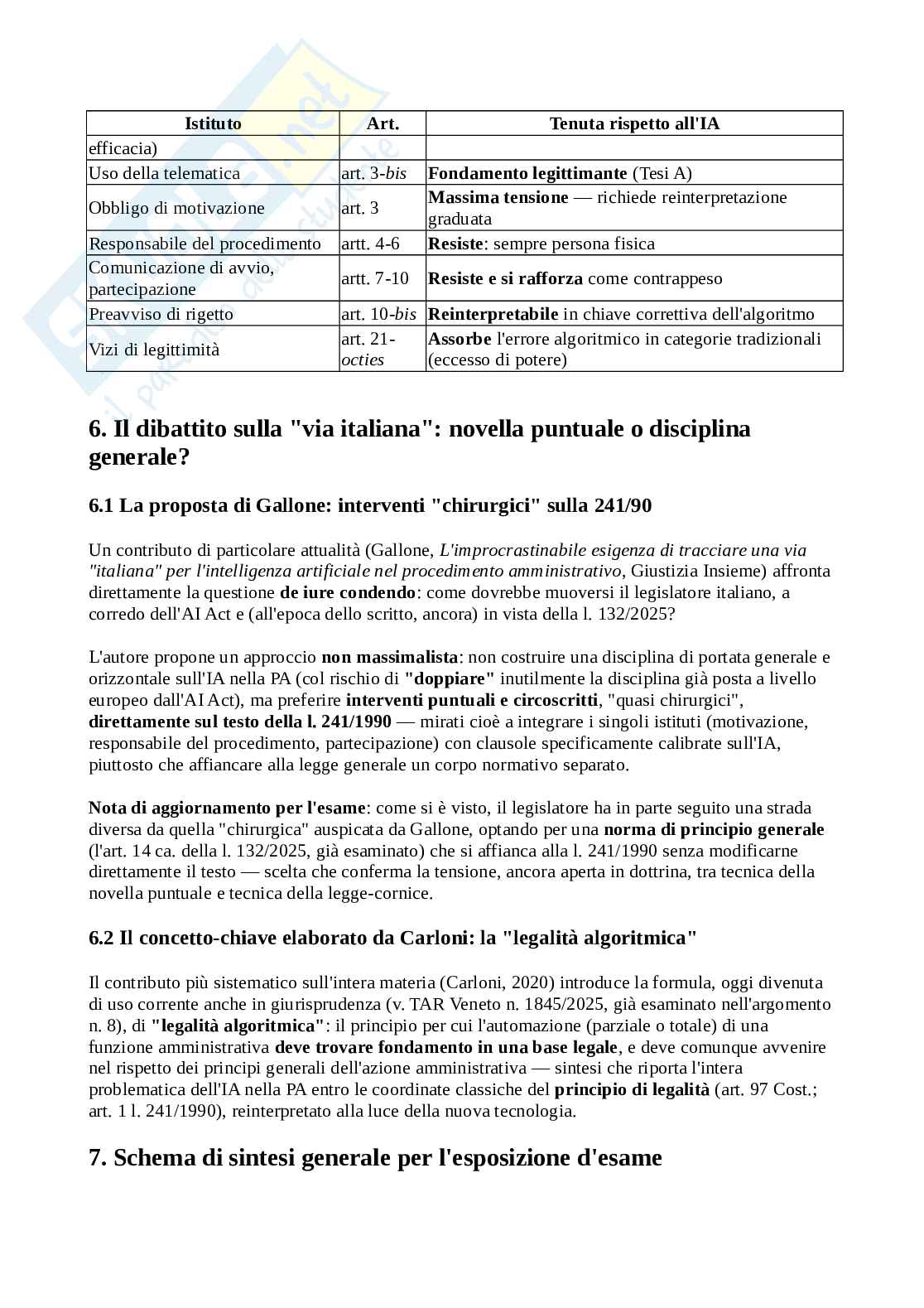 Rapporto tra la legge 241/1990 e l'intelligenza artificiale nella P.A Pag. 6