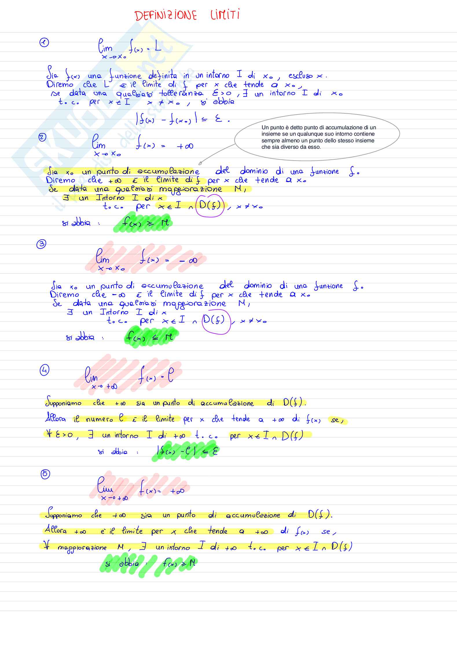 Appunti Analisi matematica 1 Pag. 1