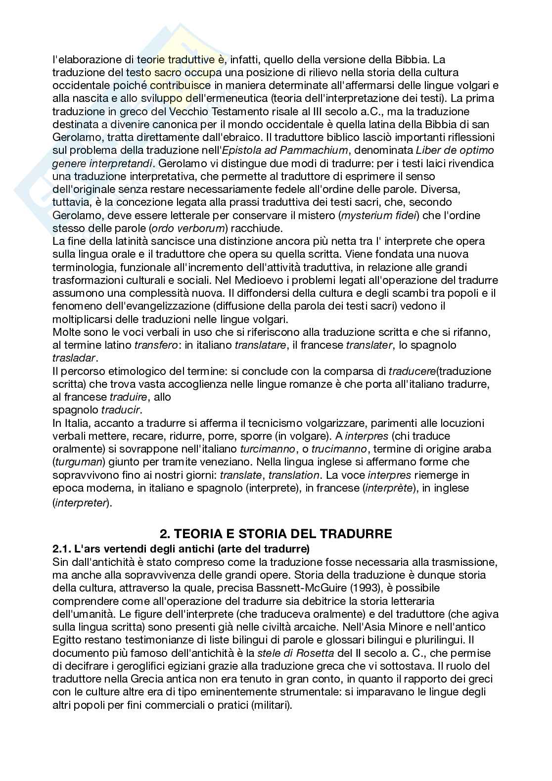 Appunti per esame di Teoria e traduzione letteraria Pag. 2