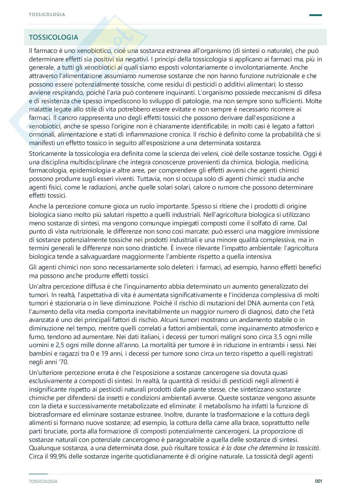Tossicologia - Appunti completi, 2025/2026 Pag. 2