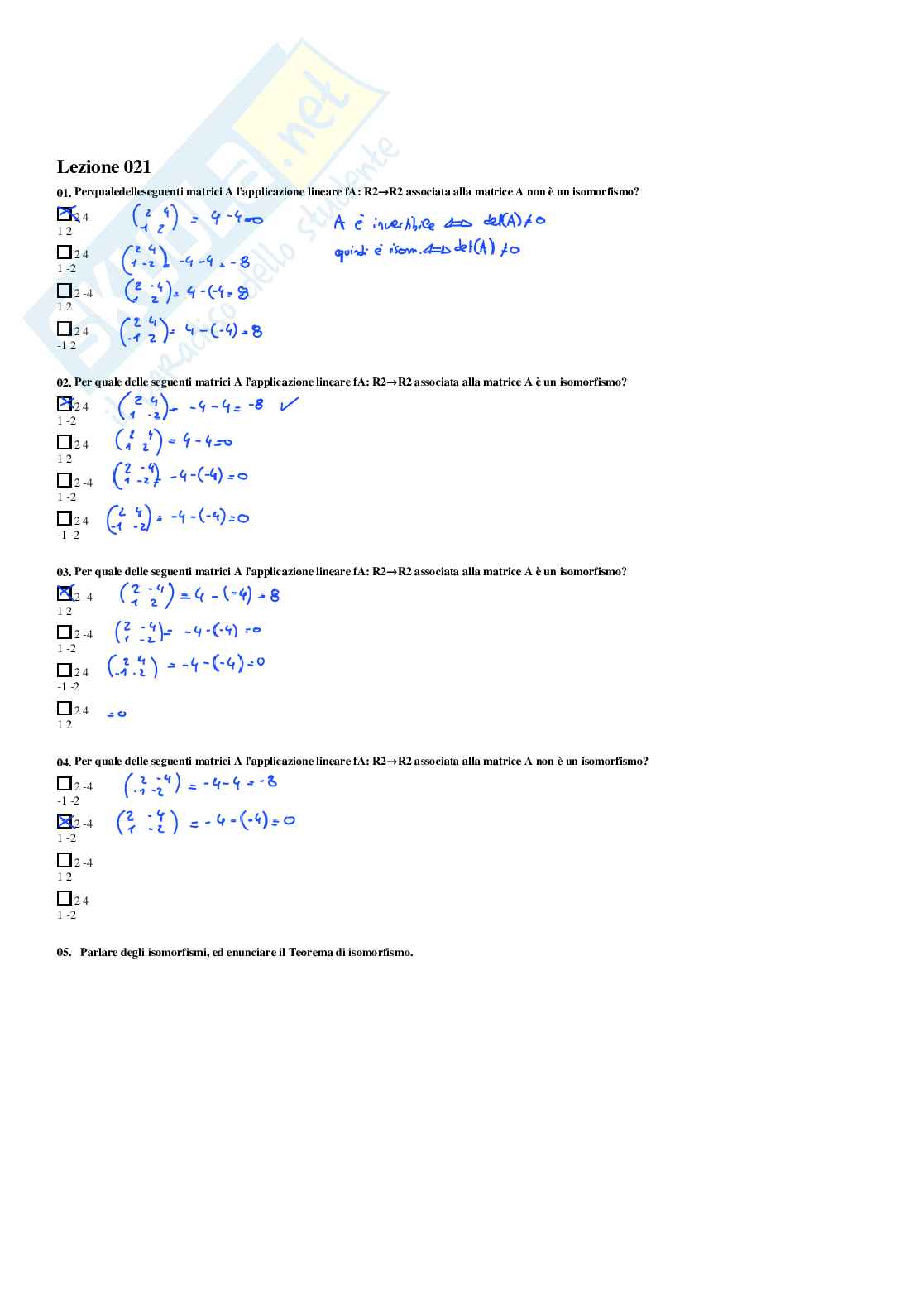 Geometria – Paniere risposte chiuse completo – A.A. 2025/26 Pag. 31