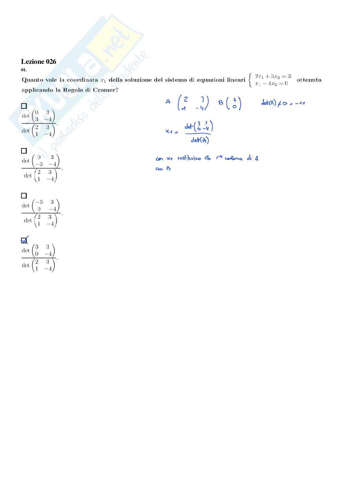 Geometria – Paniere risposte chiuse completo – A.A. 2025/26 Pag. 41
