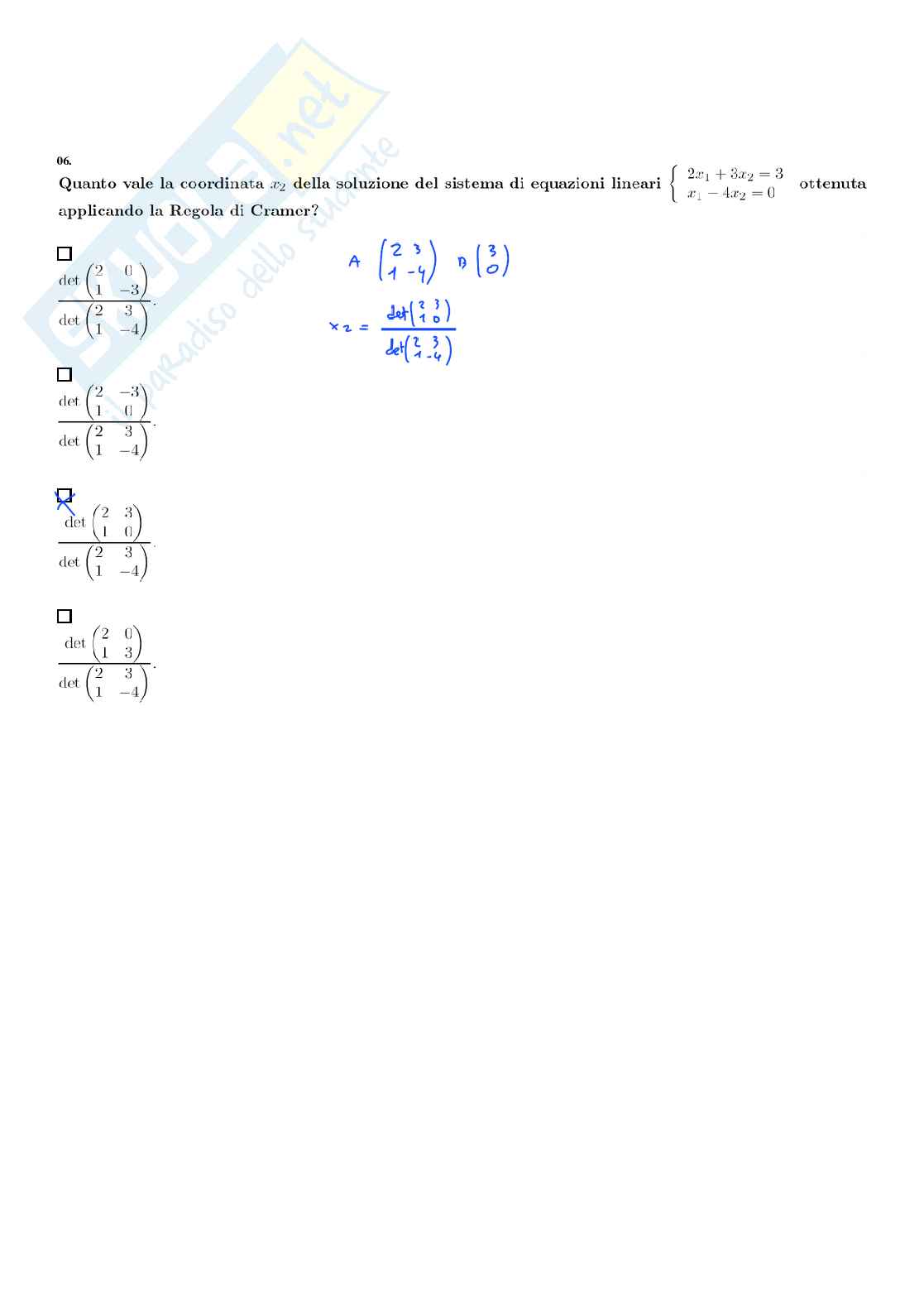 Geometria – Paniere risposte chiuse completo – A.A. 2025/26 Pag. 46