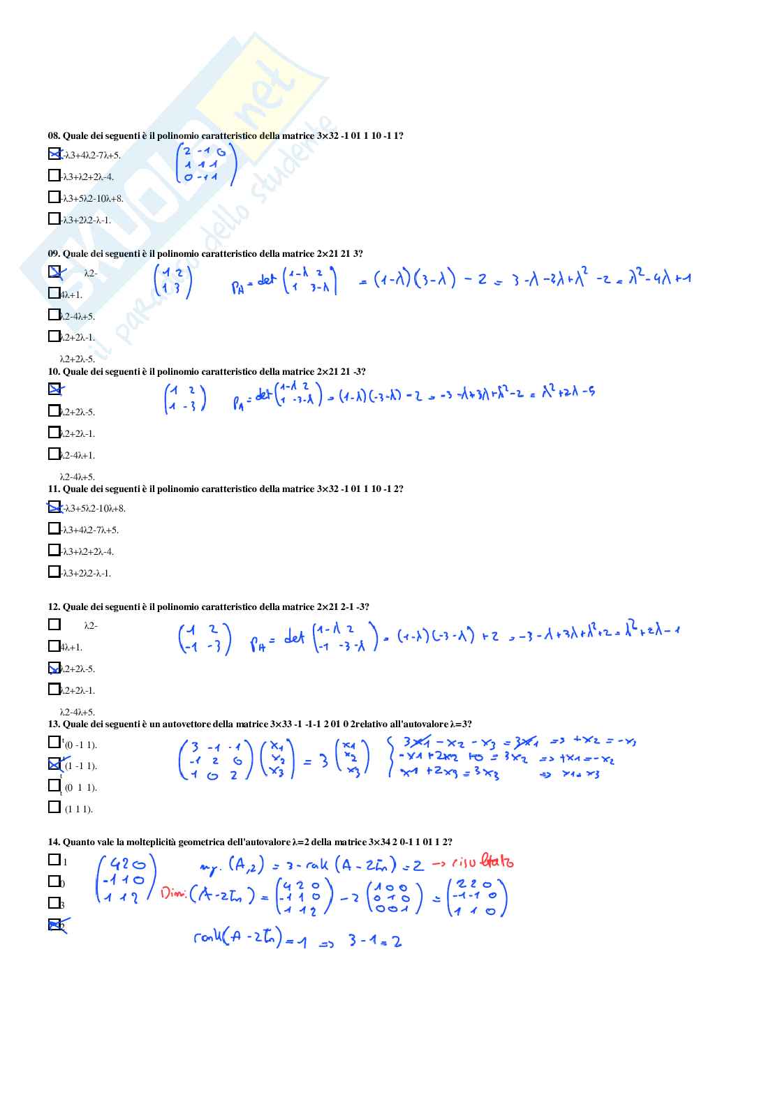 Geometria – Paniere risposte chiuse completo – A.A. 2025/26 Pag. 51