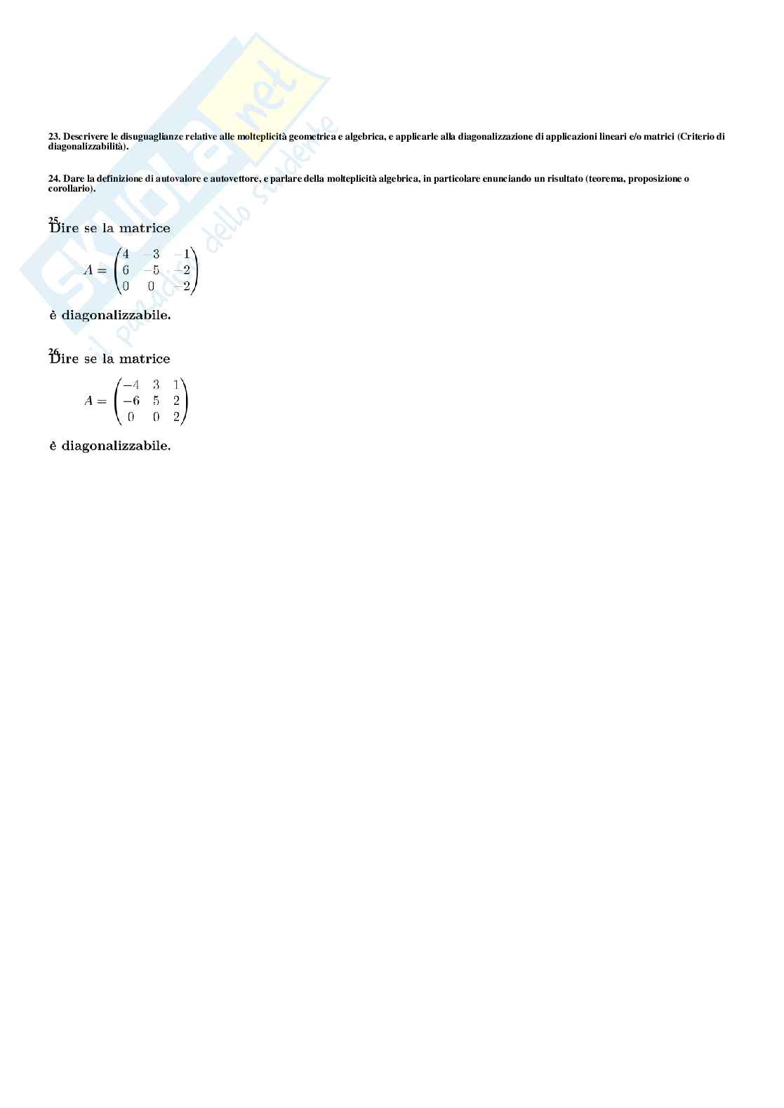 Geometria – Paniere risposte chiuse completo – A.A. 2025/26 Pag. 56