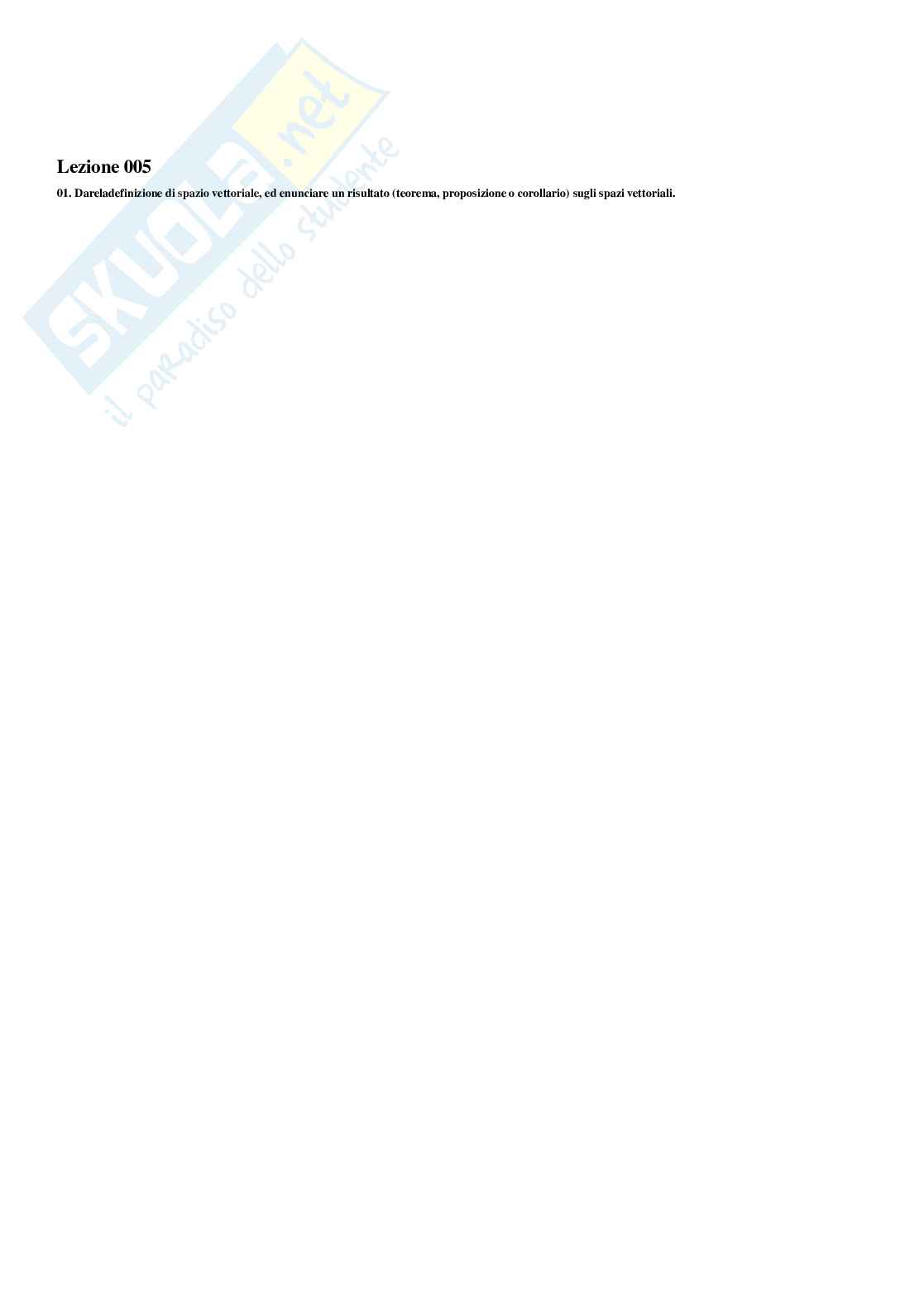 Geometria – Paniere risposte chiuse completo – A.A. 2025/26 Pag. 6