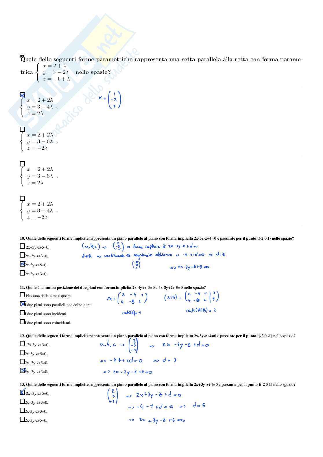 Geometria – Paniere risposte chiuse completo – A.A. 2025/26 Pag. 66