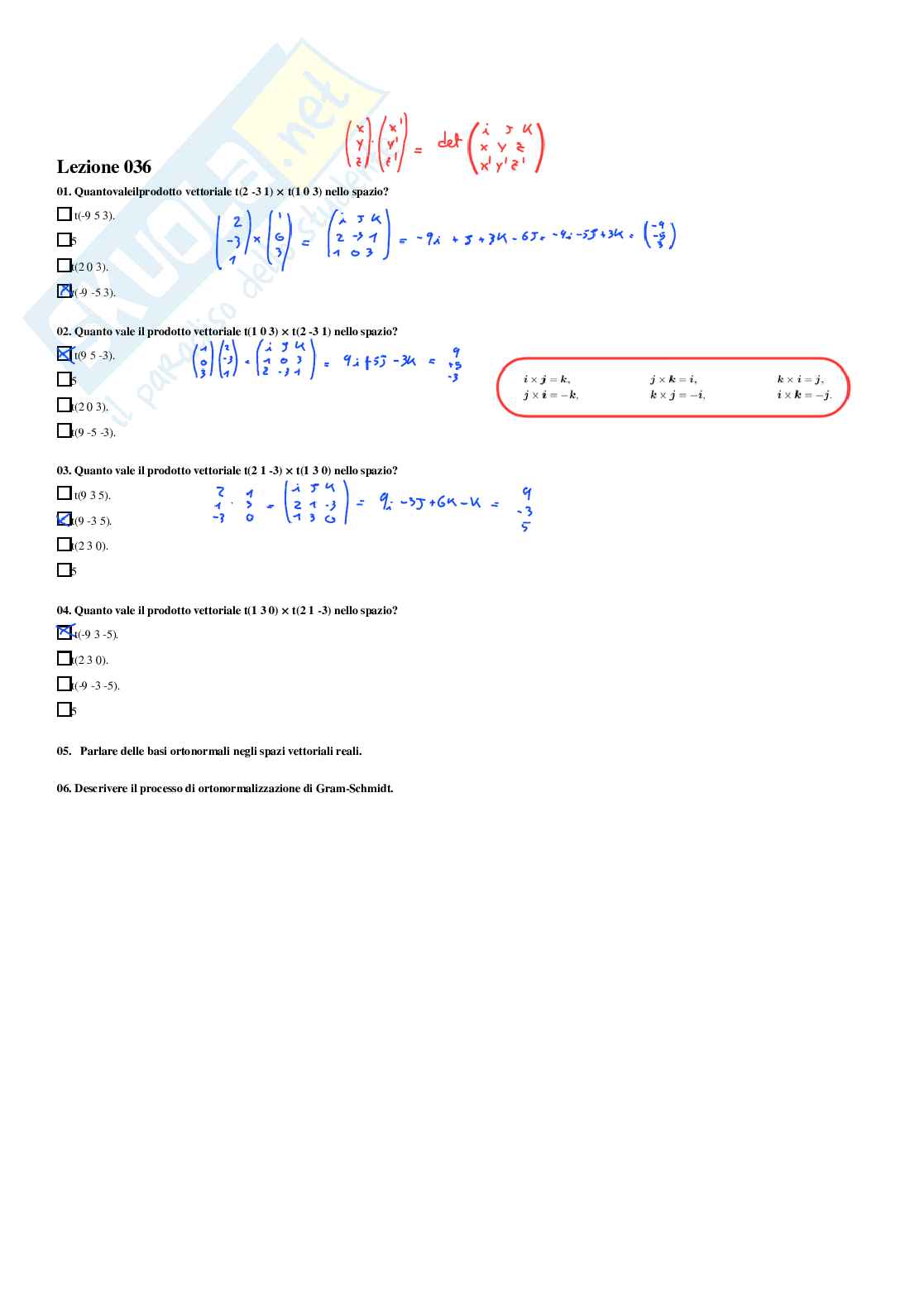 Geometria – Paniere risposte chiuse completo – A.A. 2025/26 Pag. 86