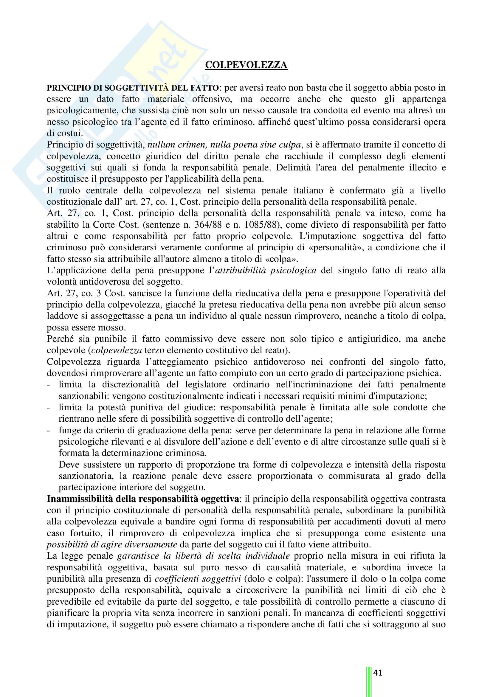 Riassunto esame Diritto Penale, prof. Stortoni, libro consigliato Diritto Penale: Parte Generale di Fiandaca e Musco Pag. 41