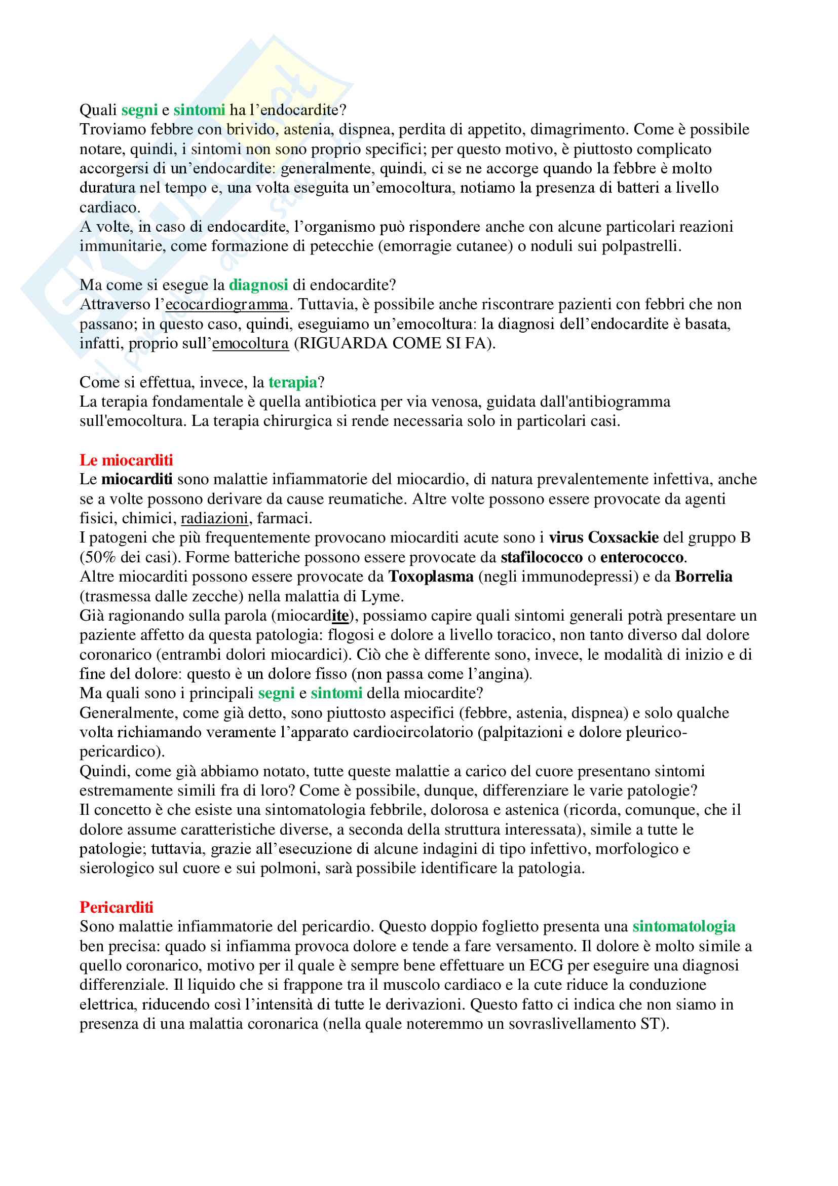 Medicina Interna (Patologie Apparato Cardiovascolare e Respiratorio) - Appunti Completi Pag. 11