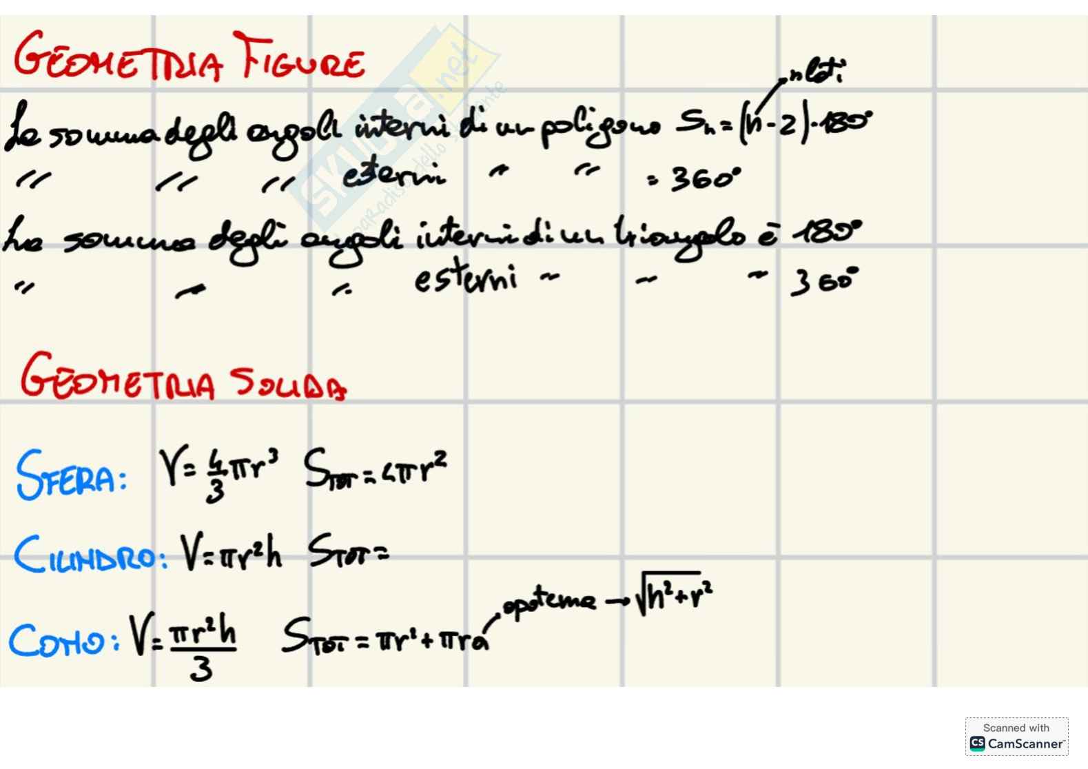 Schema sintetico in preparazione al superamento di Obbligo formativo aggiuntivo (ofa) Pag. 1