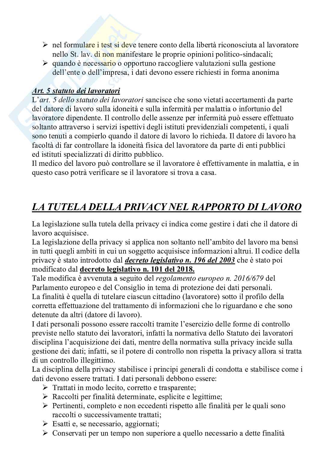 Prima parte esame Diritto del lavoro Pag. 51