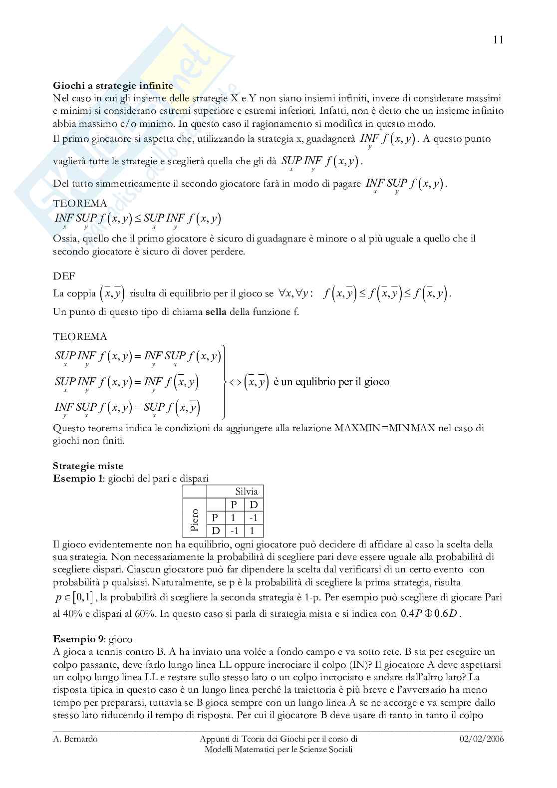 Appunti di teoria dei giochi Pag. 11