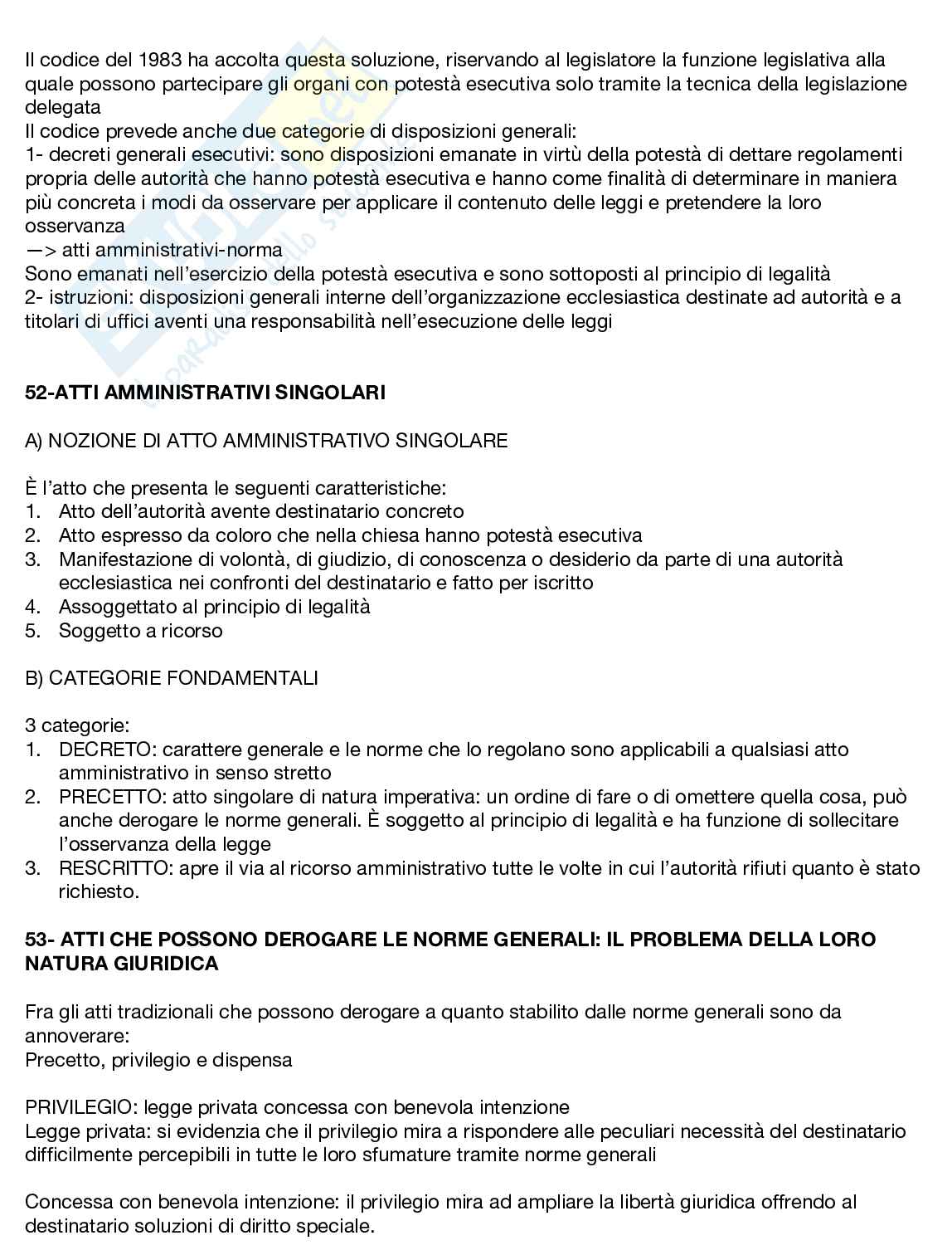 Riassunto esame Diritto Canonico, Prof. Bonafè Beatrice, libro consigliato Lezioni di diritto canonico , Pedro Lombardia  Pag. 21